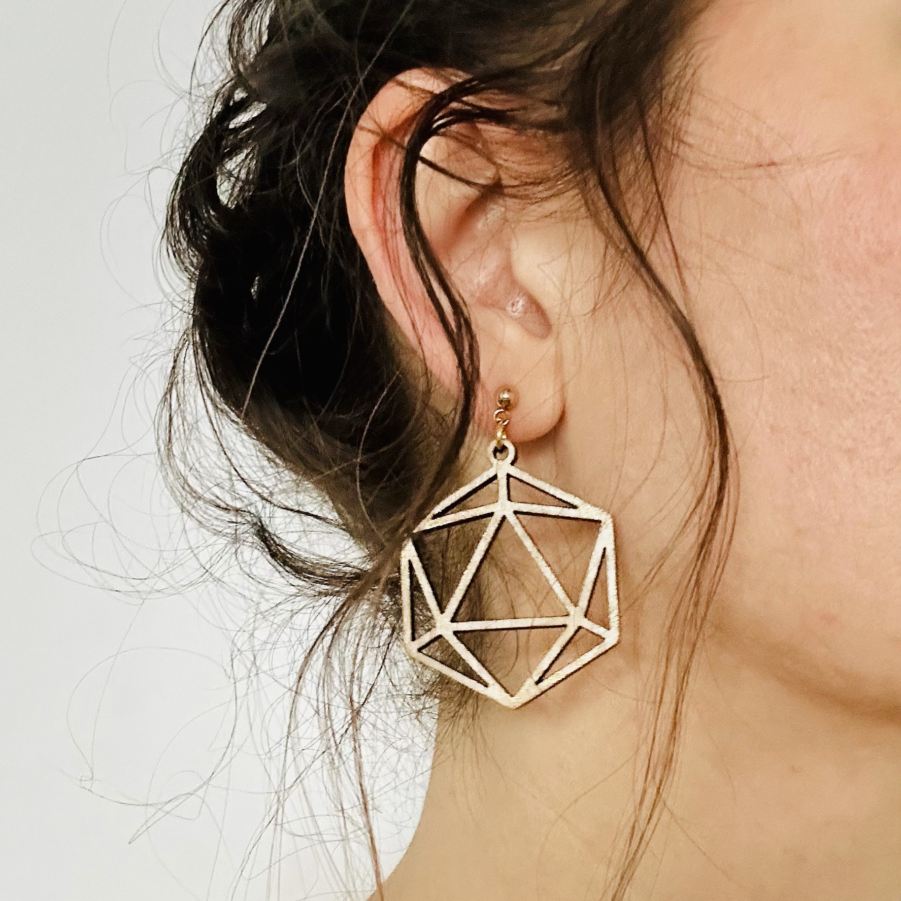 Holzohrring "D&D", natur