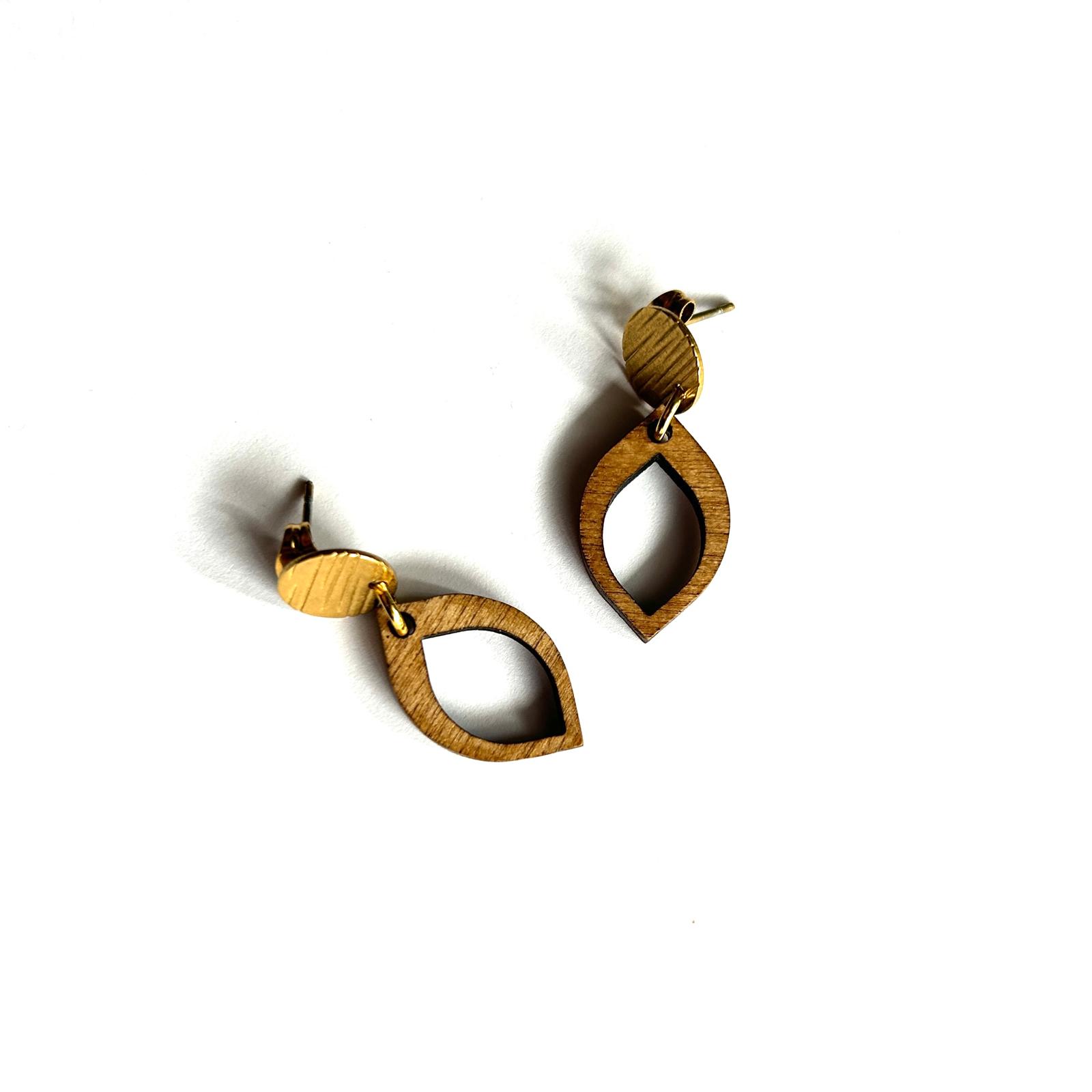 Ohrring "Holztropfen"