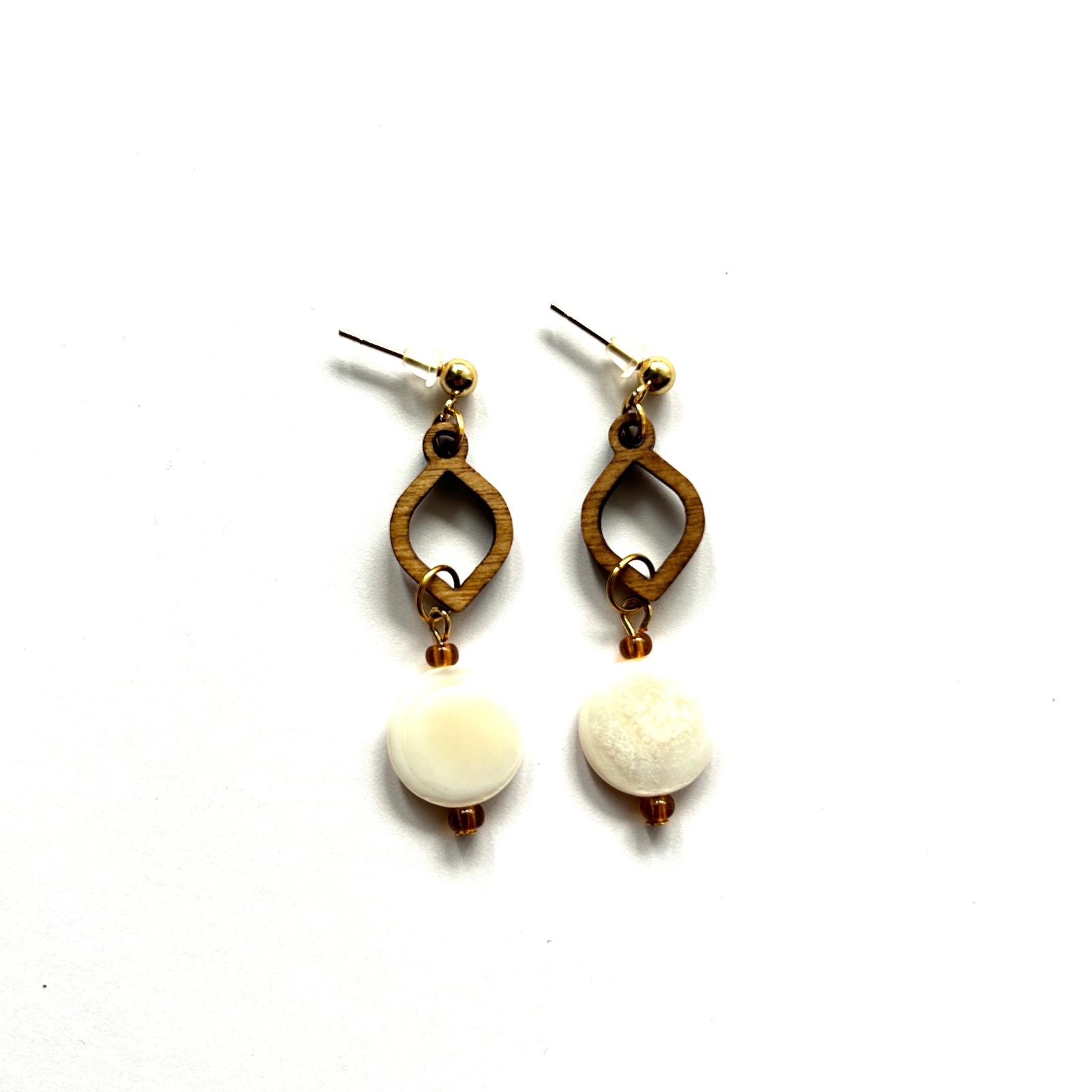 Ohrring " Perlmutt-Tropfen"