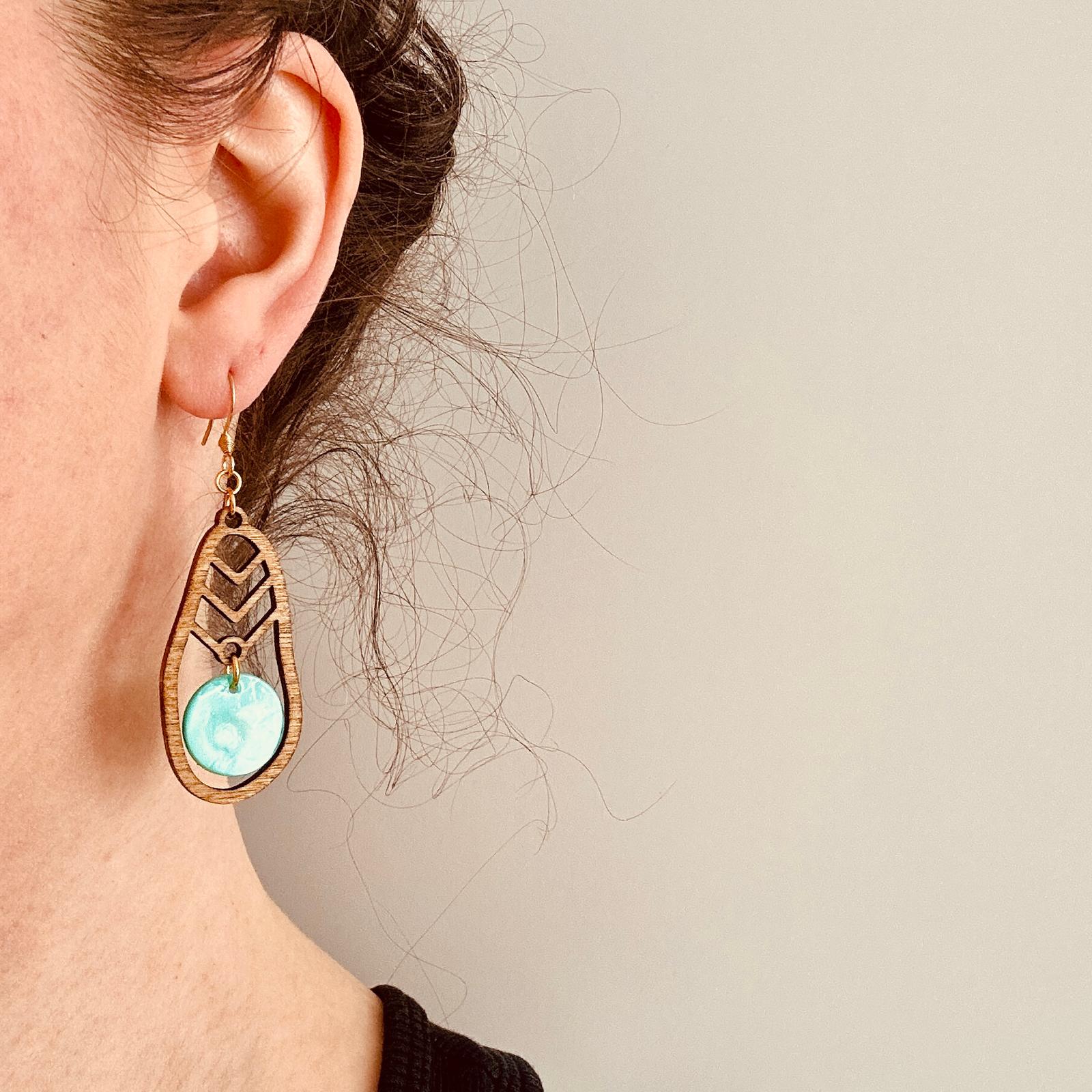 Ohrring "Boho-türkis"