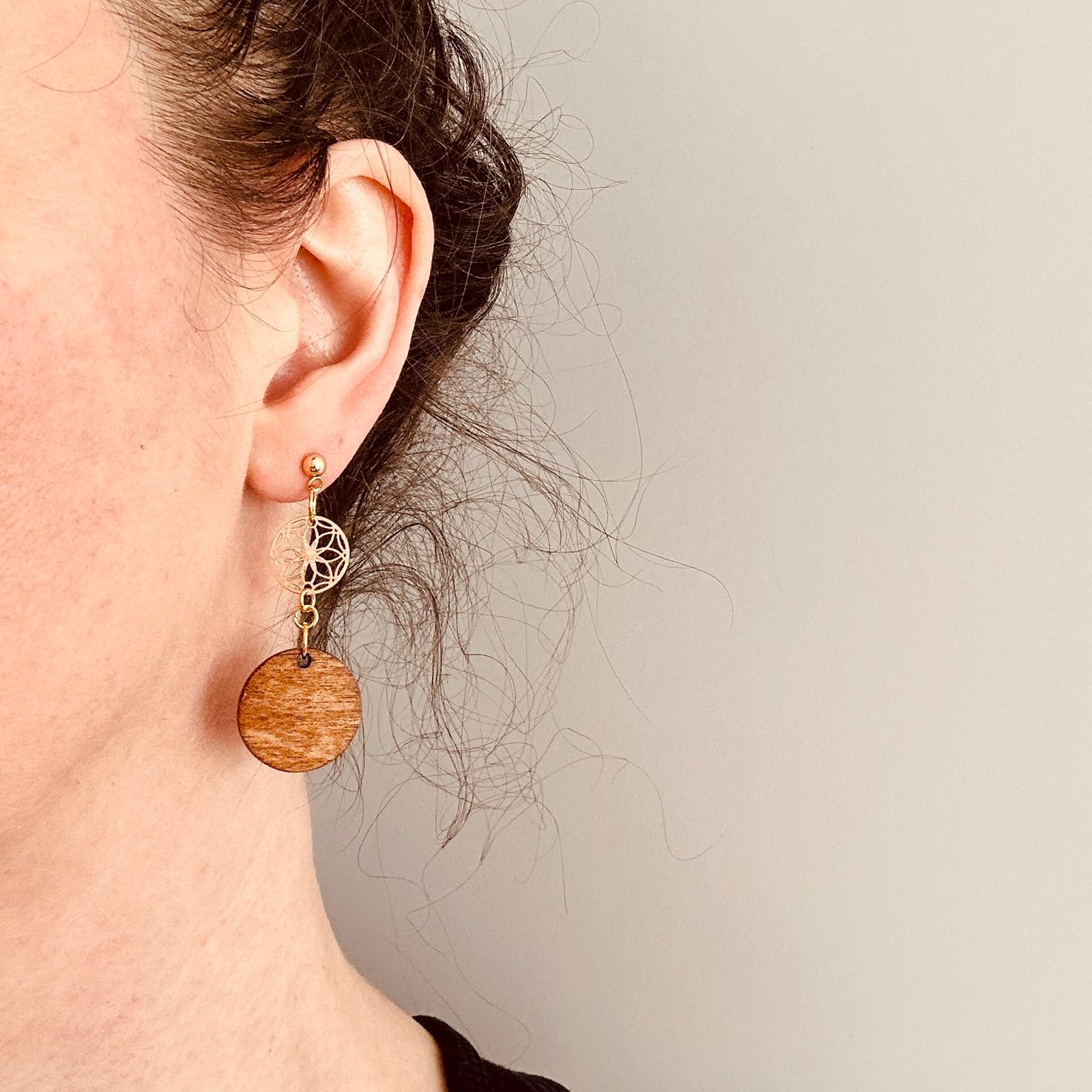 Ohrring "Boho-Blume des Lebens"