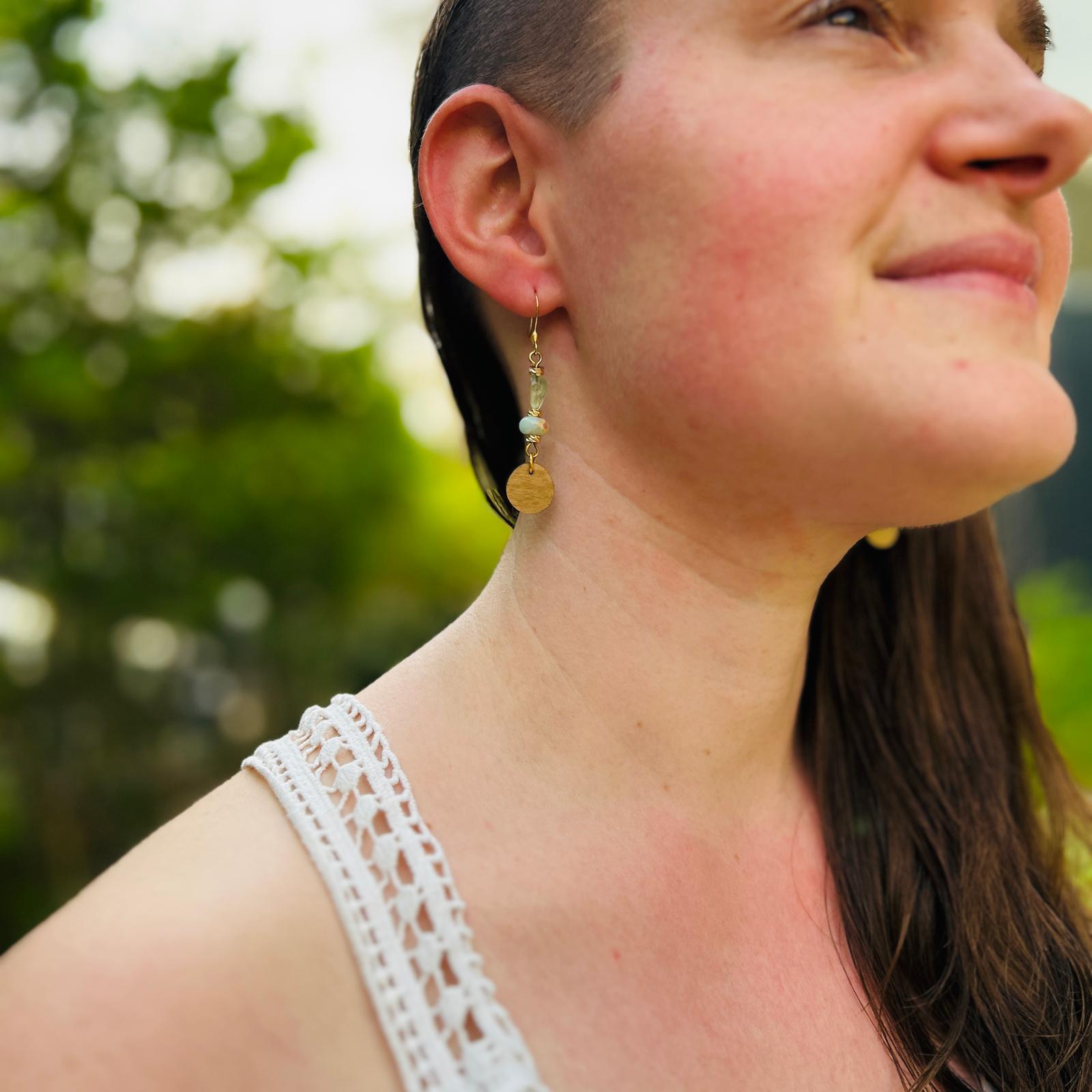 Ohrring „Prehnit & Jaspis“