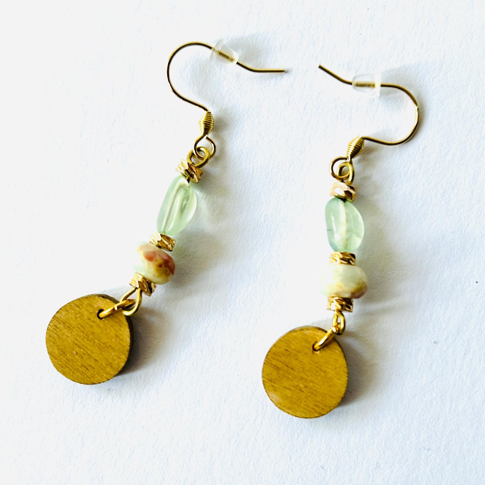Ohrring „Prehnit & Jaspis“
