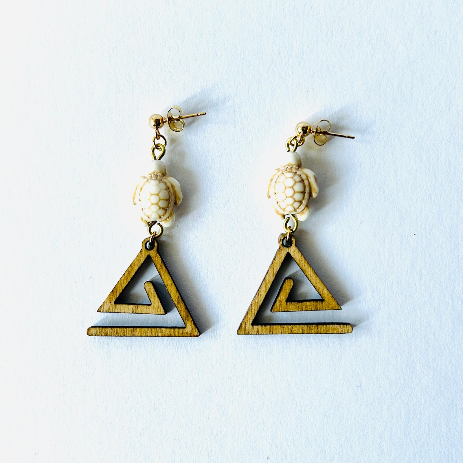 Ohrring „Wasser & Schildkröte“