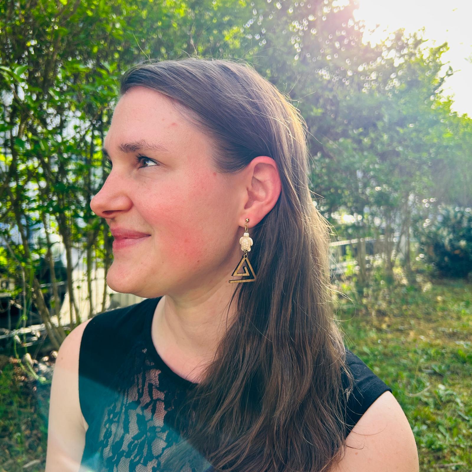 Ohrring „Wasser & Schildkröte“