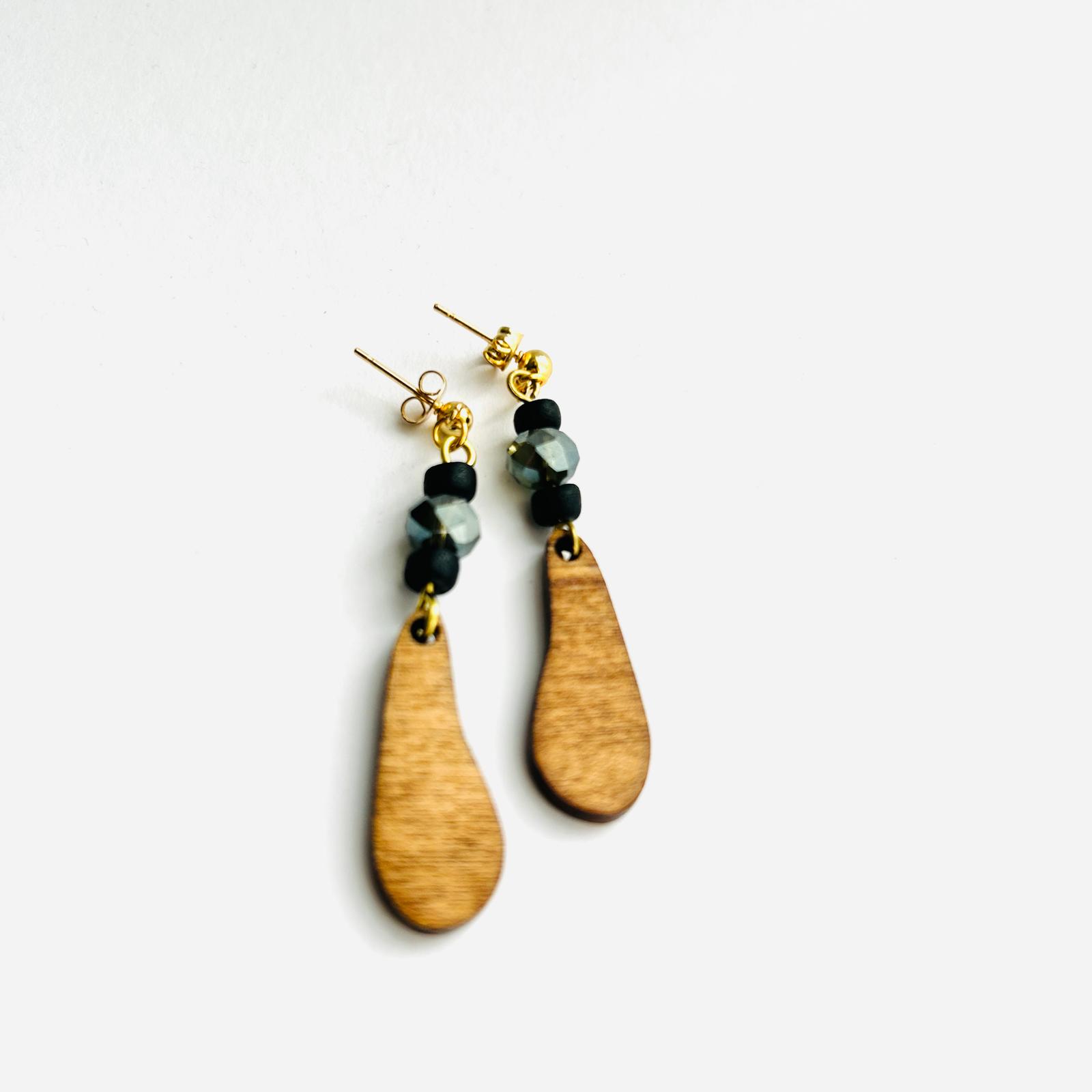 Ohrring "Tropfen & Glas"