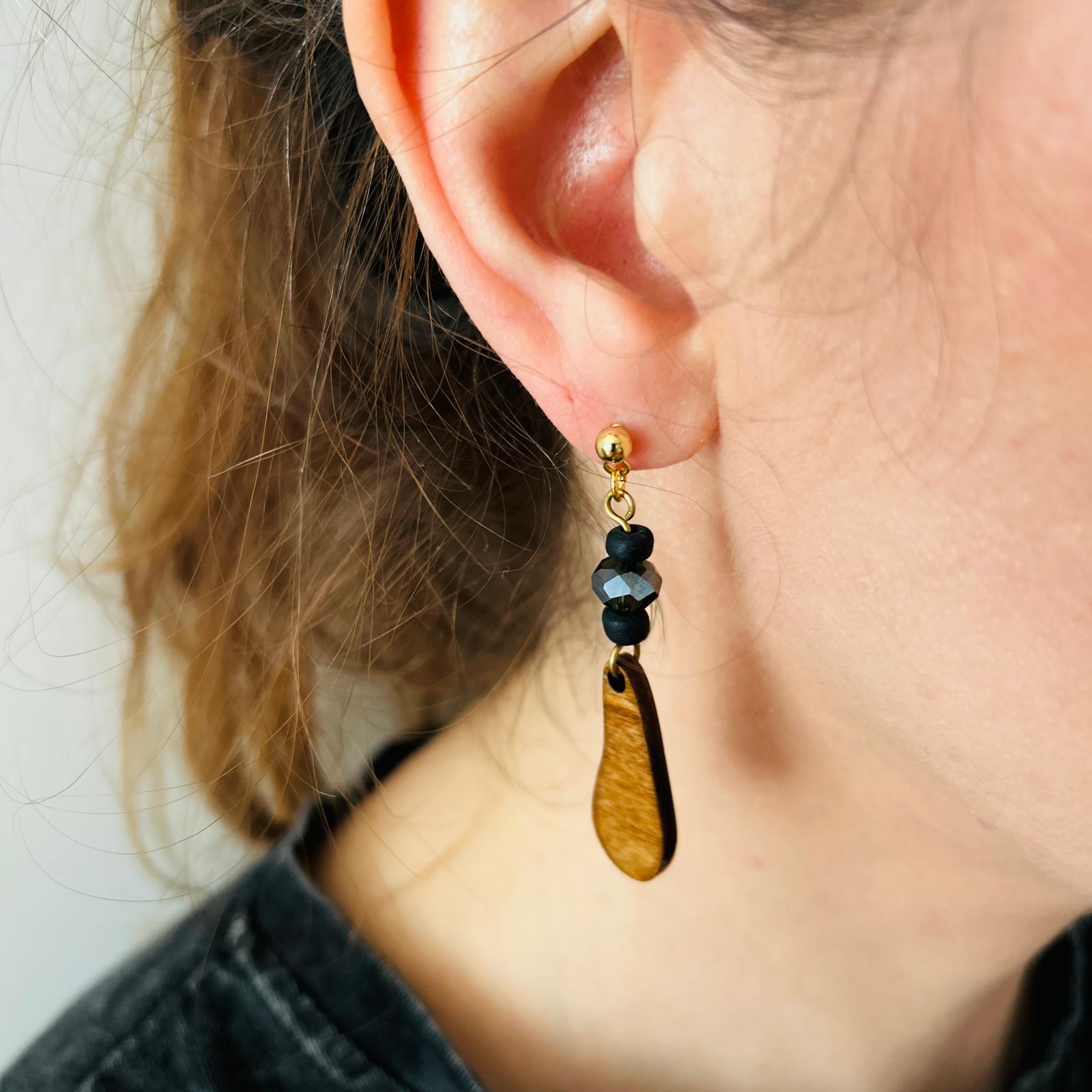 Ohrring "Tropfen & Glas"