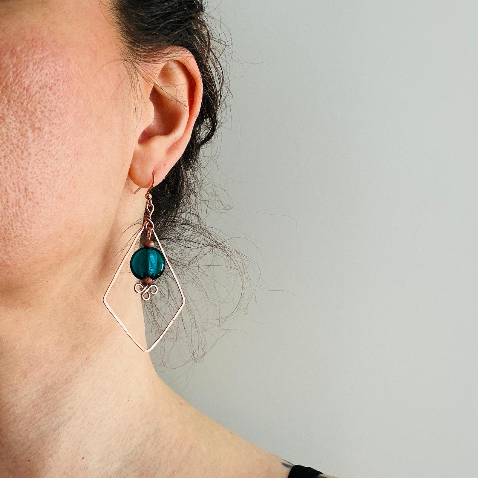 Ohrring „Creolen-Raute“