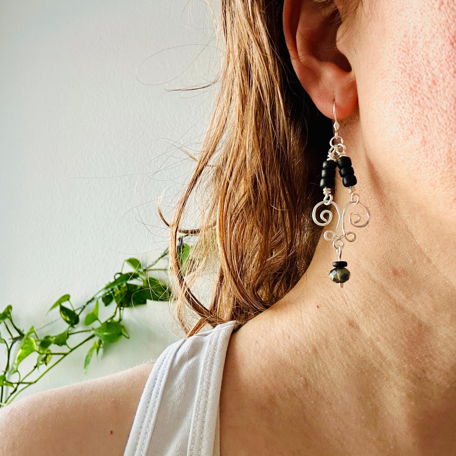 Ohrring "Kokos & Kupfer"