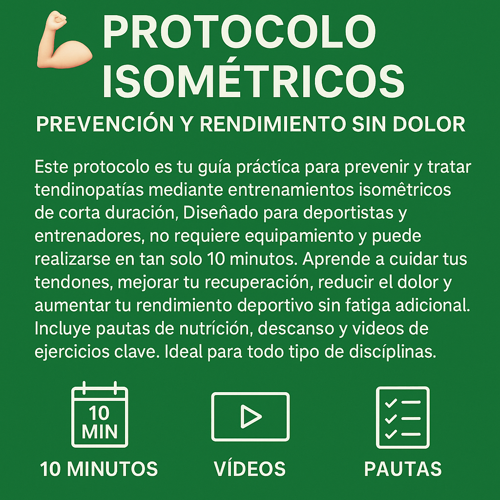 💪 Protocolo Isométricos – Prevención y Rendimiento sin Dolor