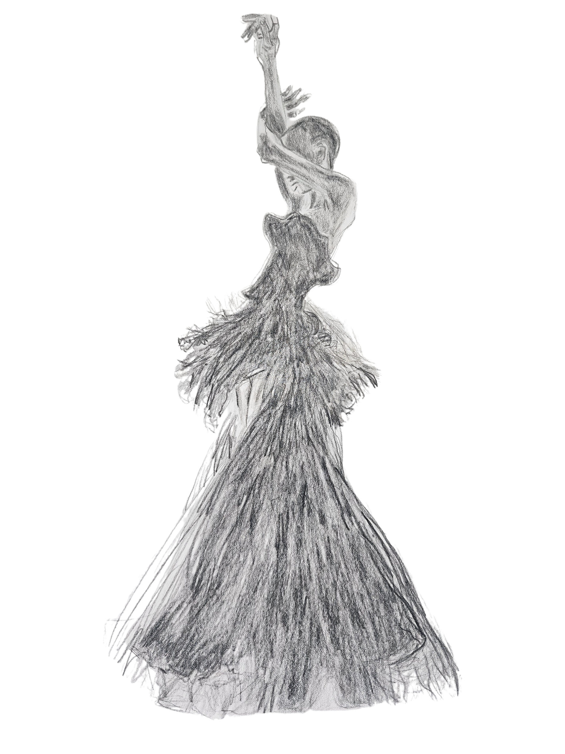 Charcoal Fashion Sketch