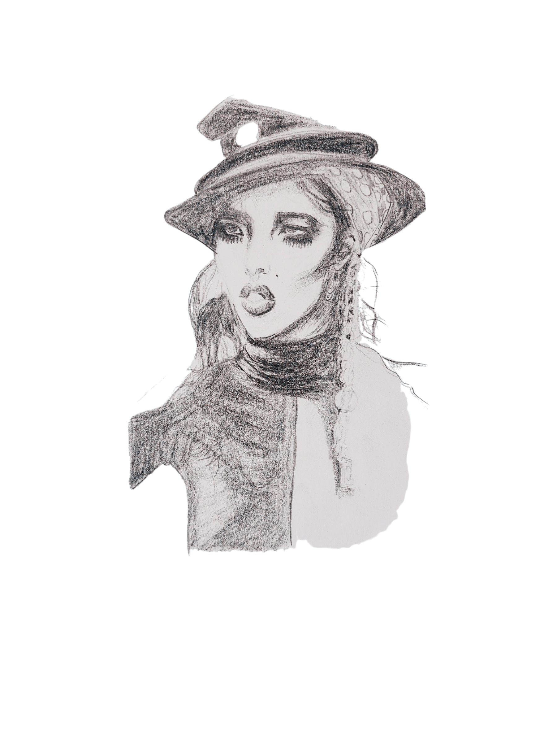 Hand-Drawn Fashion Portrait