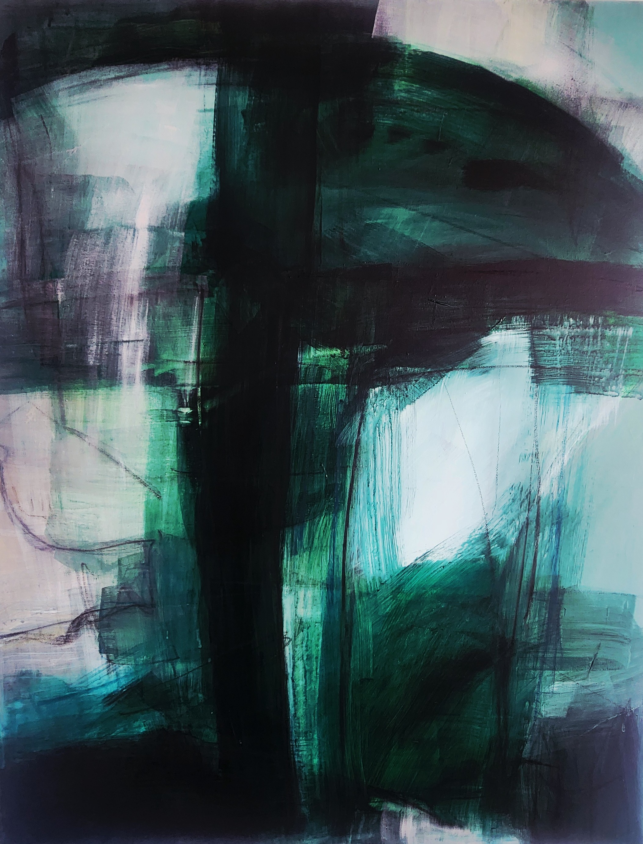 Emerald Darkness Abstraction