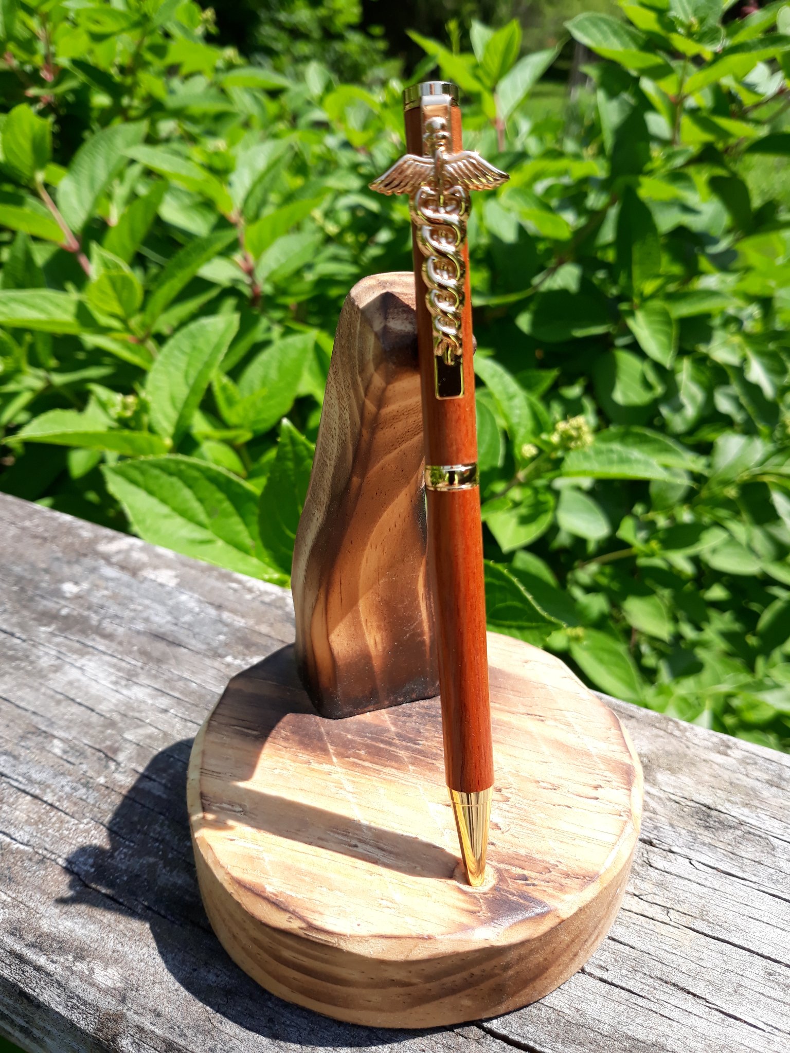 Medical clip slim line wooden pen