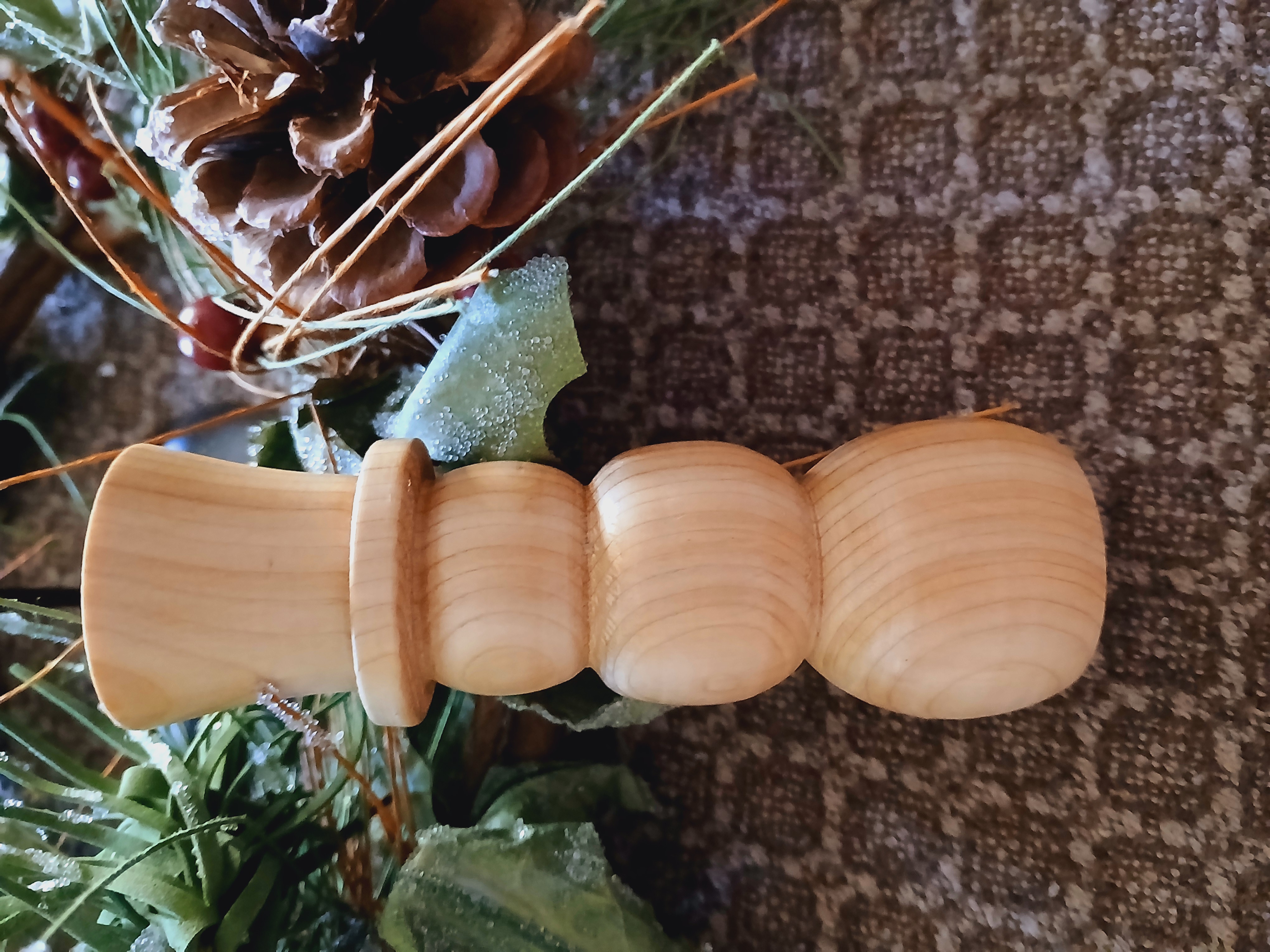 Wooden Snowman  Ornament #3