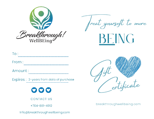 Breakthrough! WellBEing Gift Card