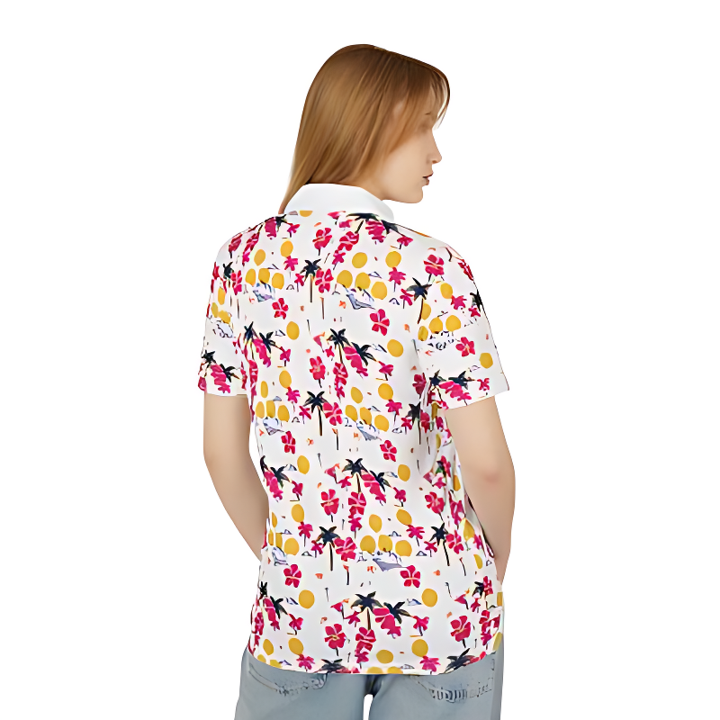 Sunset Hawaiian Polo Shirt
