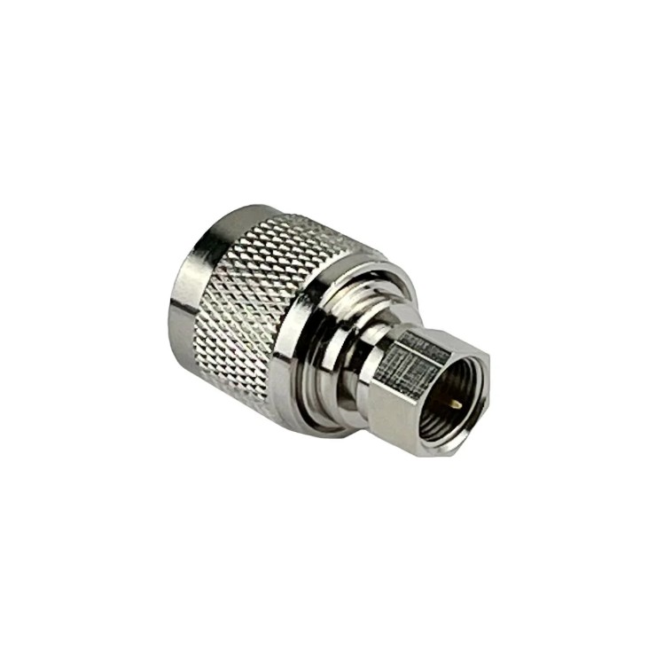 Adaptador Copla Coaxial Plateado N Macho F Hembra