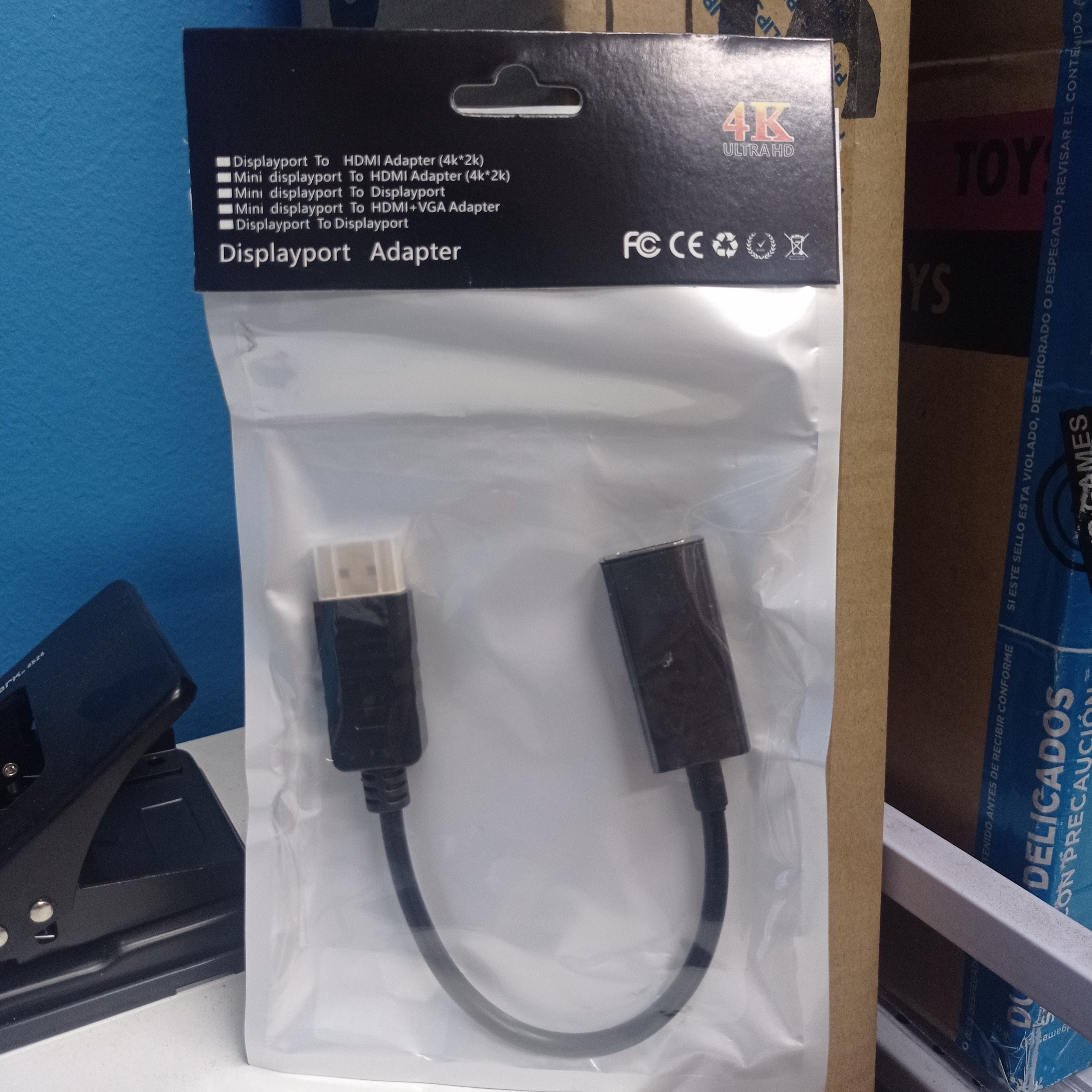 Cable Adaptador Display Port Macho A Hdmi Hembra Negro