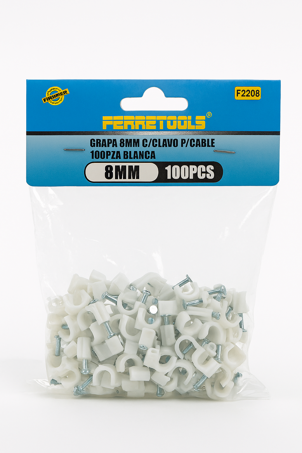 Grapa Grampa 8mm Blanco 100 Unidades Ferretools