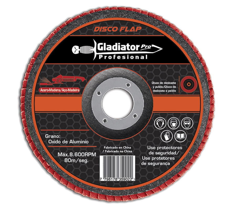 Pack De 10 Disco Flap 4 1/2 Grano 80 Gladiator Pro