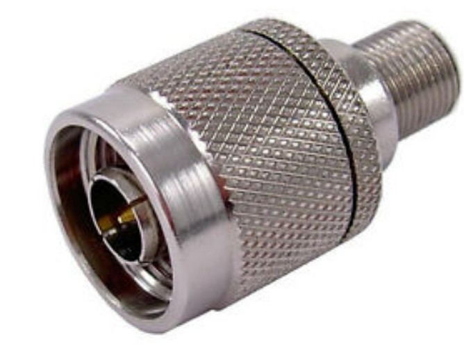 Adaptador Copla Coaxial Plateado N Macho F Hembra