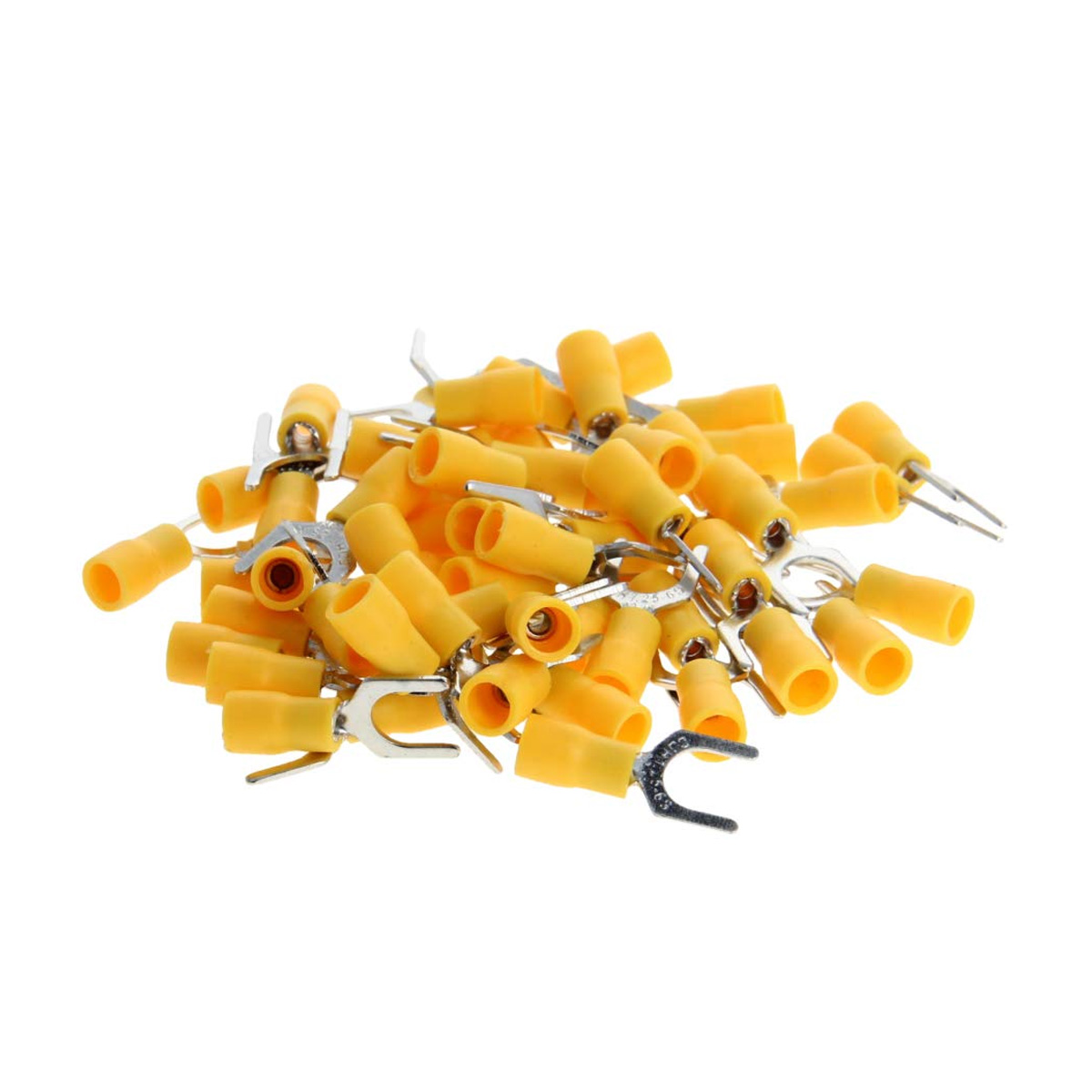 Terminal Horquilla Amarillo 12-10 Awg  paquete de 100 Unidades