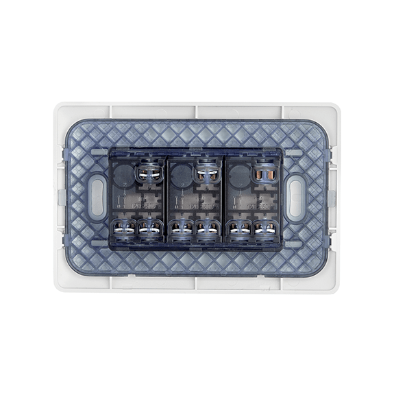 INTERRUPTOR TRIPLE 9/32 10A 250V BLANCO ARMADO STANFORD