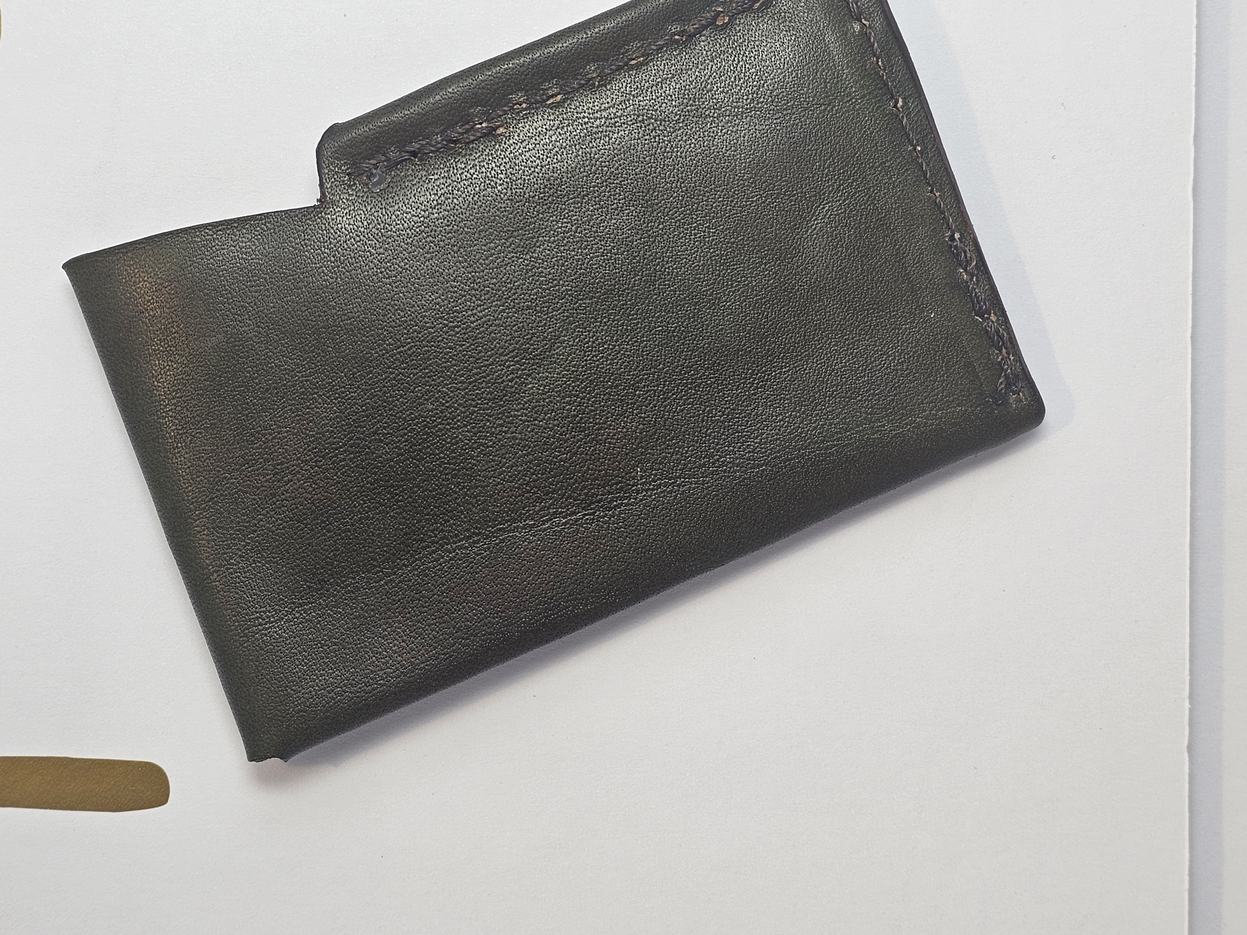 Green, Left Handed, Leather Card Holder