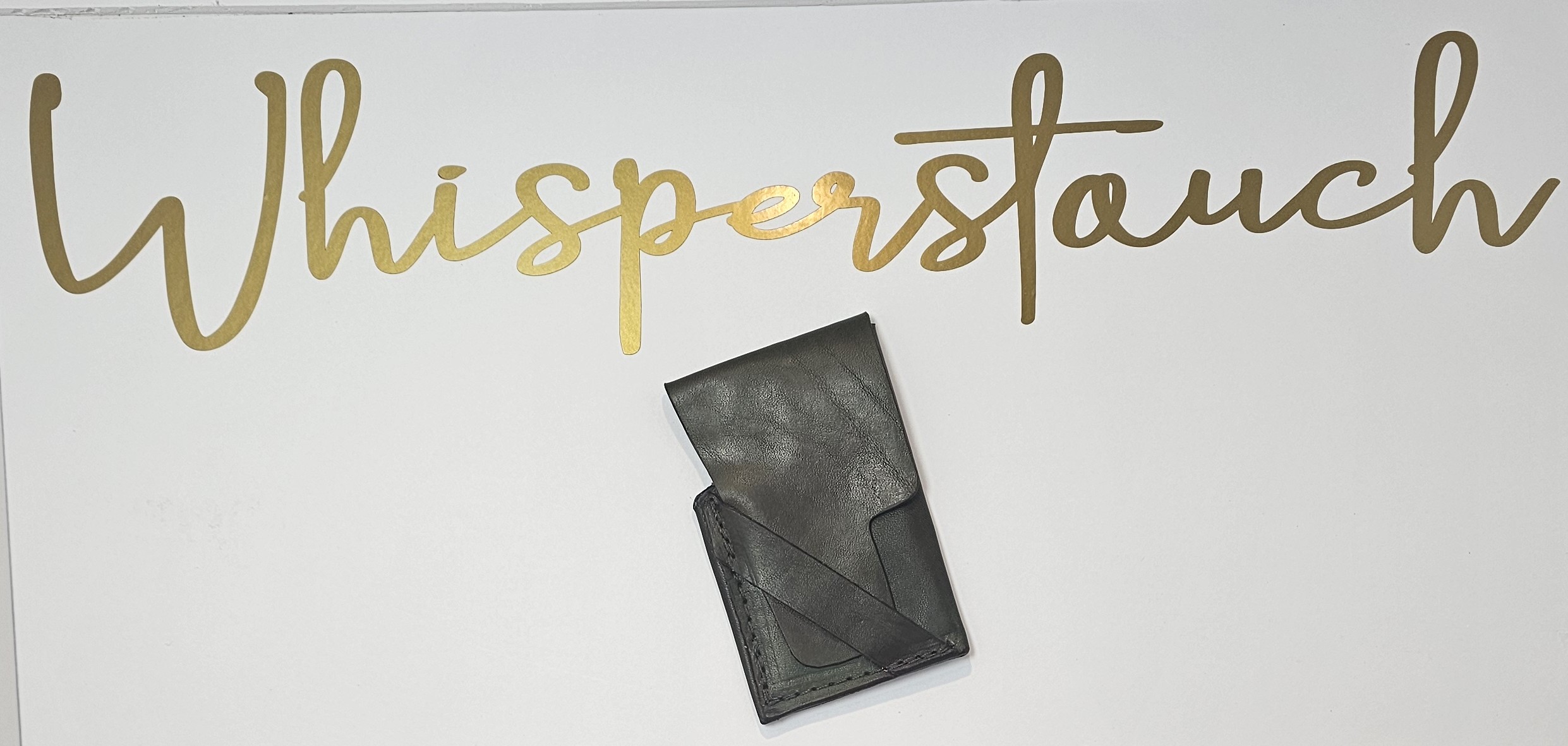 Green, Left Handed, Leather Card Holder