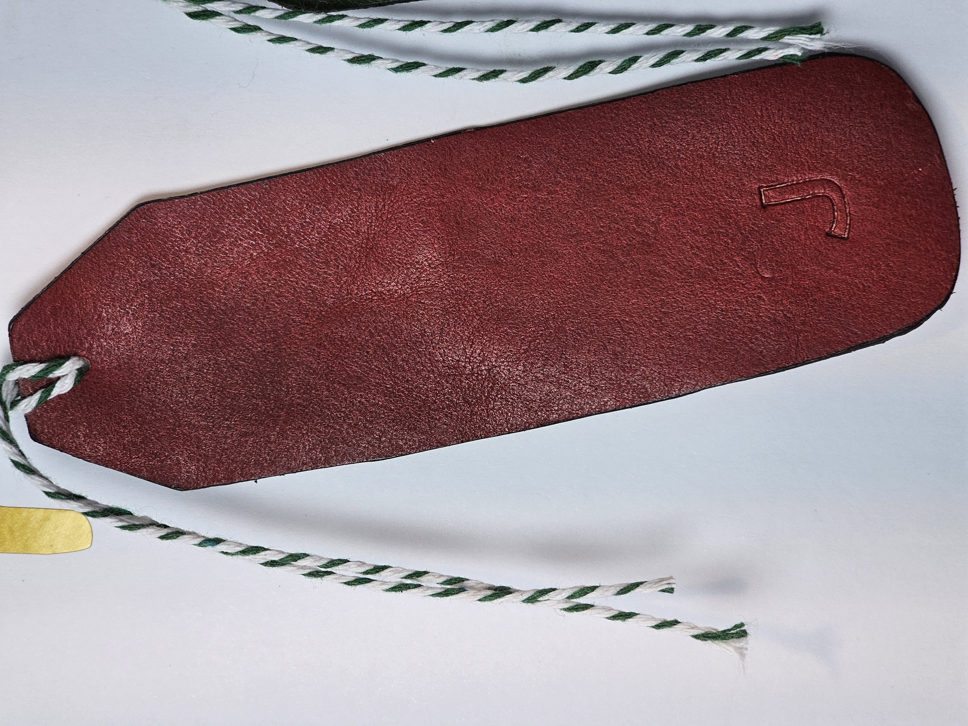 Leather Tags, Monogrammed, Stocking Tags