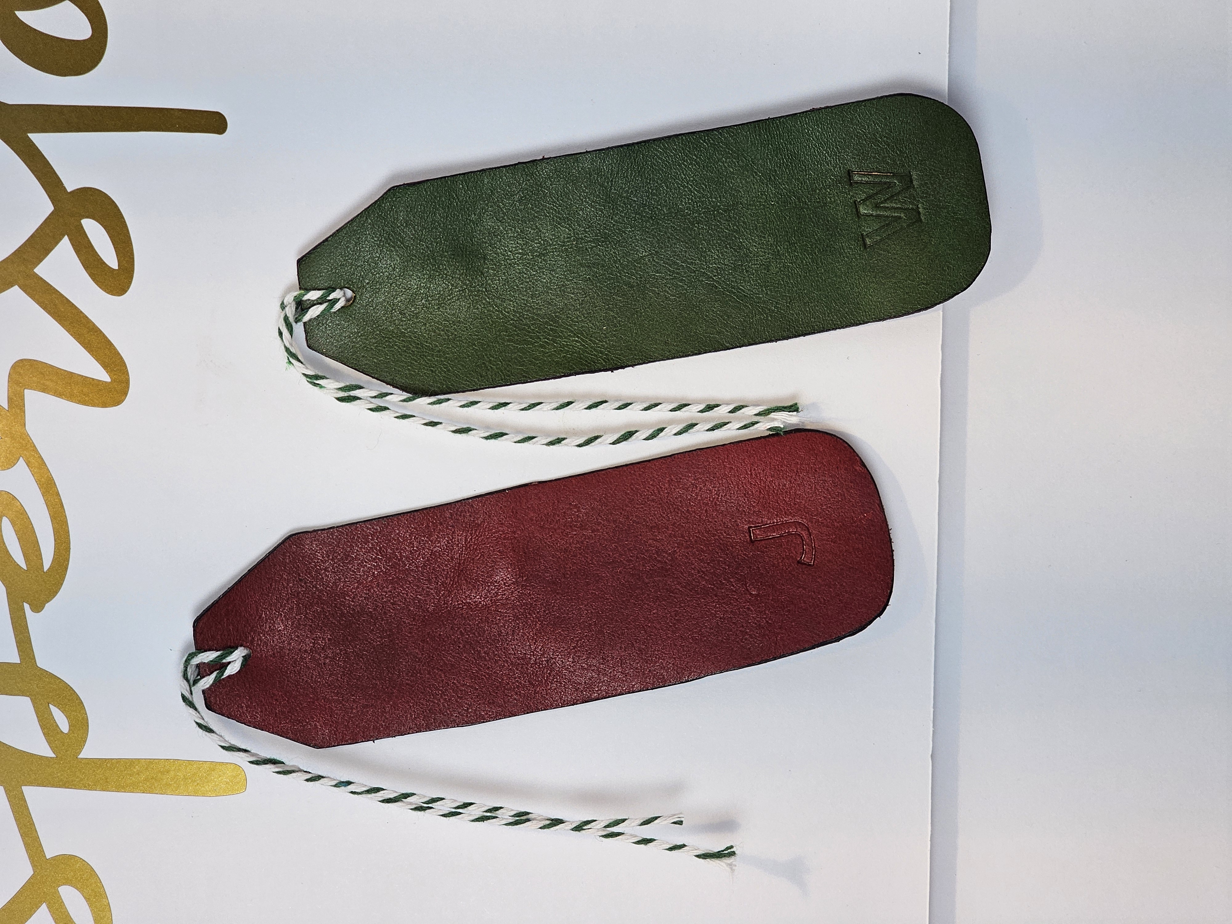 Leather Tags, Monogrammed, Stocking Tags