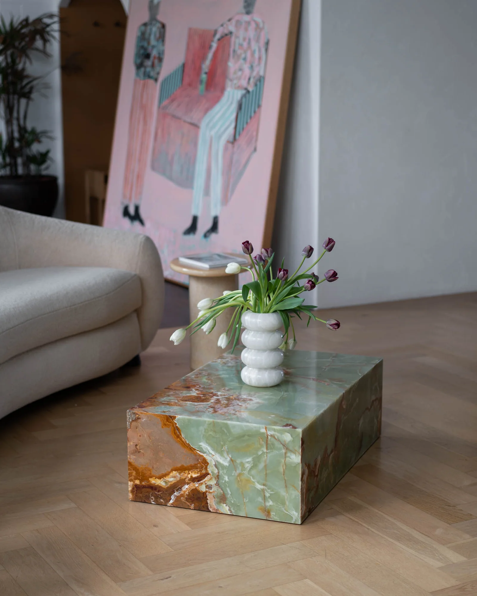 Plinth Marble Coffee Table