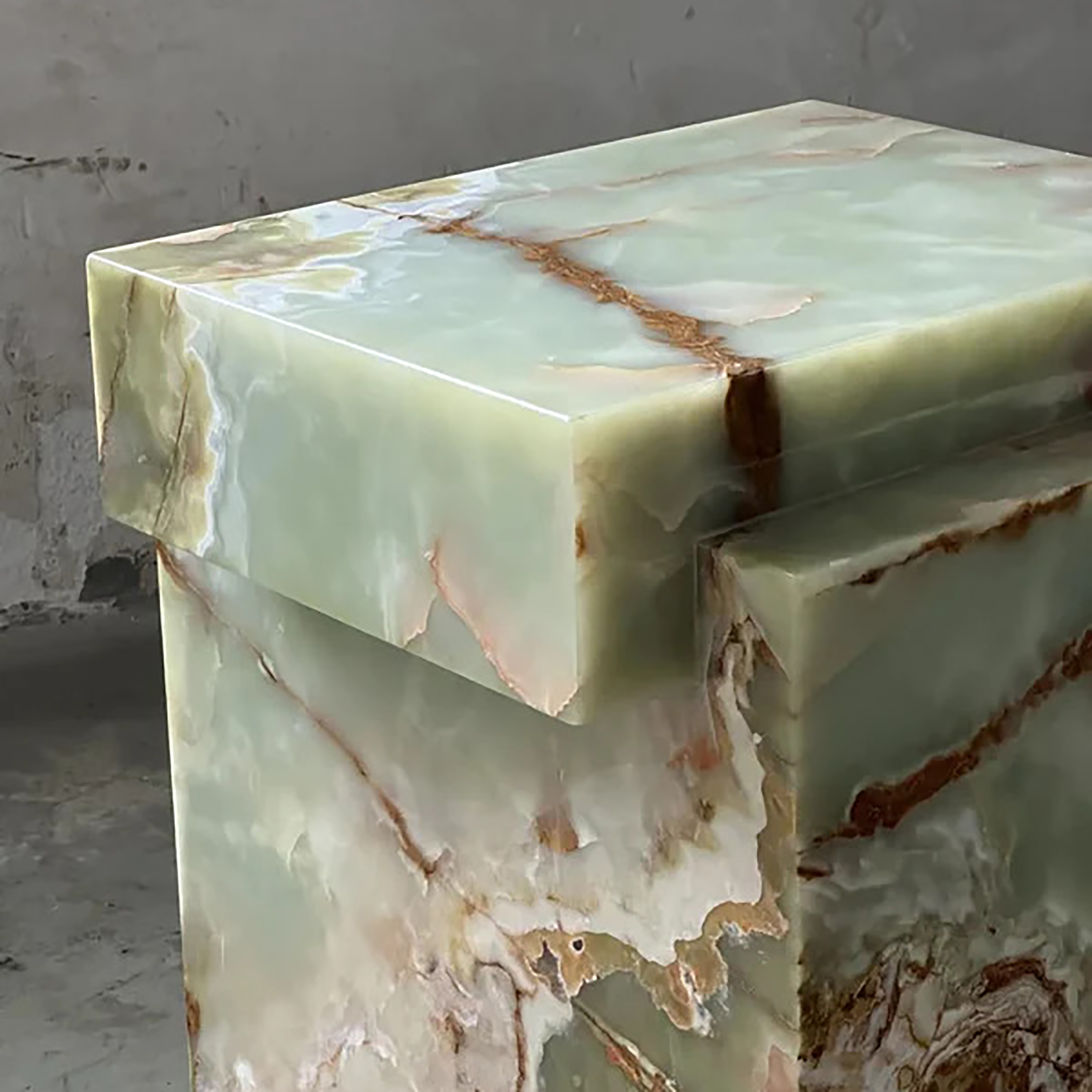 Gaia Green Onyx Side Table