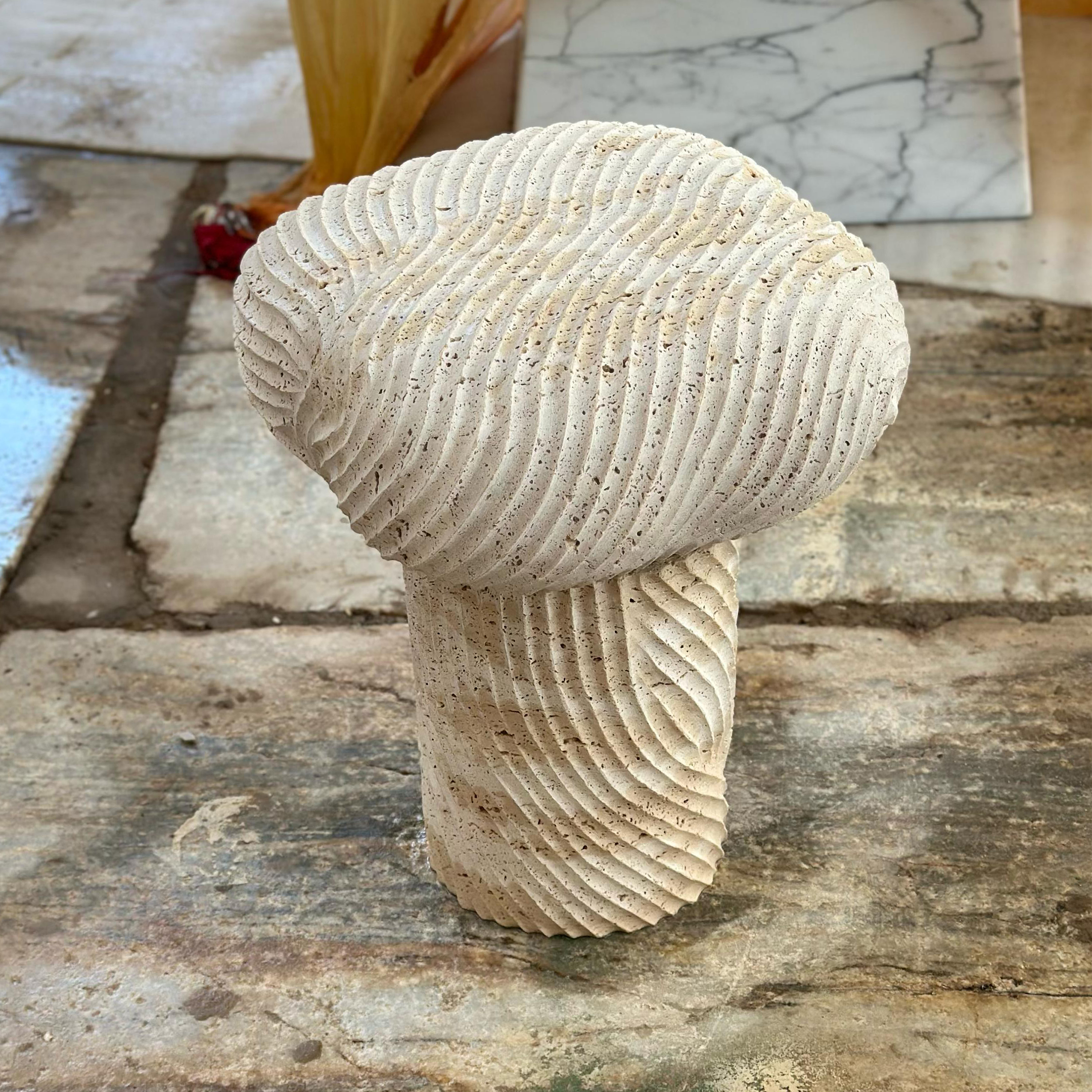 Travertide End Table