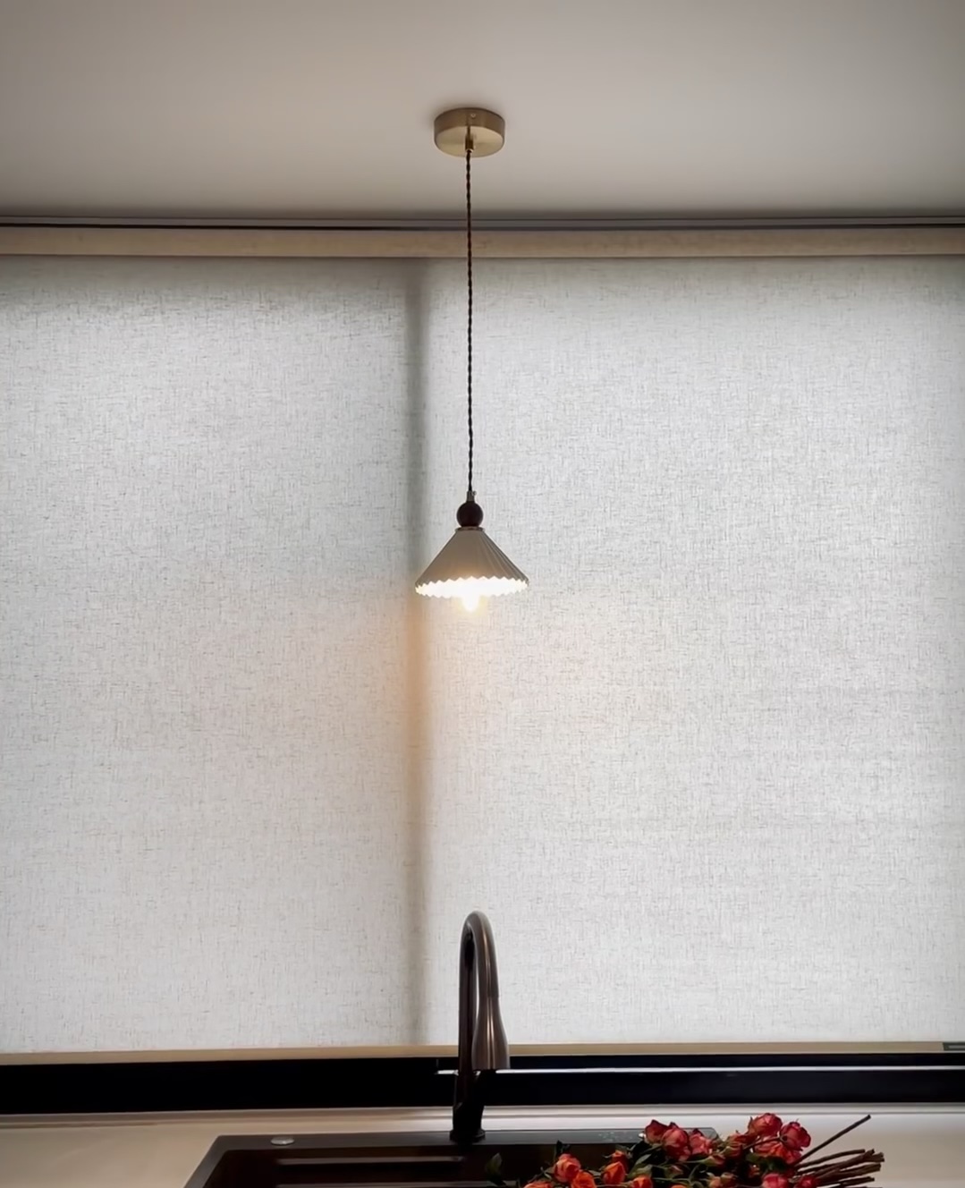 Cordless Roller Shades, No Tools No Drill Blackout Window Blinds, Pleated Fabric, Energy Efficient for Home & Office