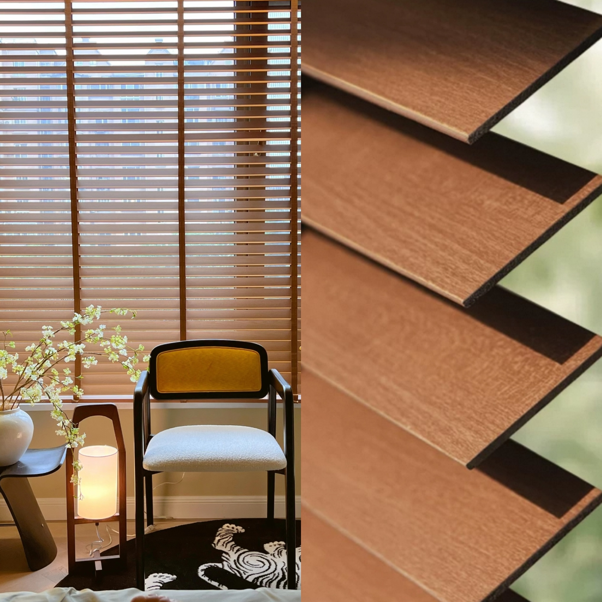 Cordless Wooden Blinds with Royal Valance, Room Darkening Horizontal Blinds, Inside Mount Window Shades for Privacy and Light Control