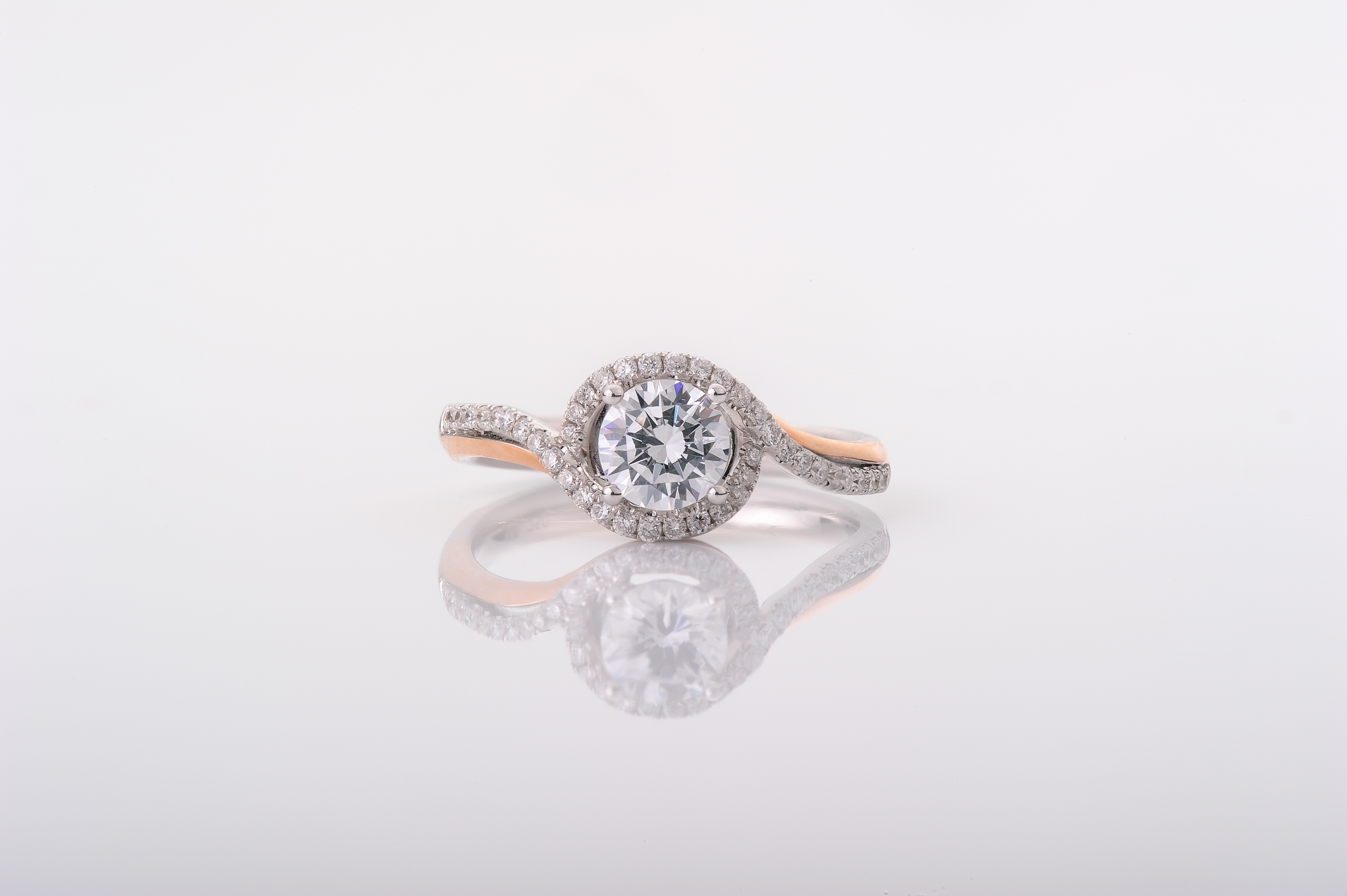 Elegant diamond-studded engagement ring