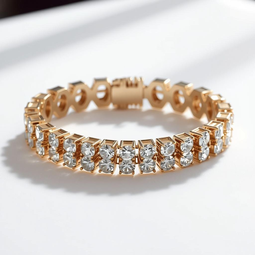 Sculpted Perfection: Men’s Lab-Grown Diamond Bracelet with Stunning Shine