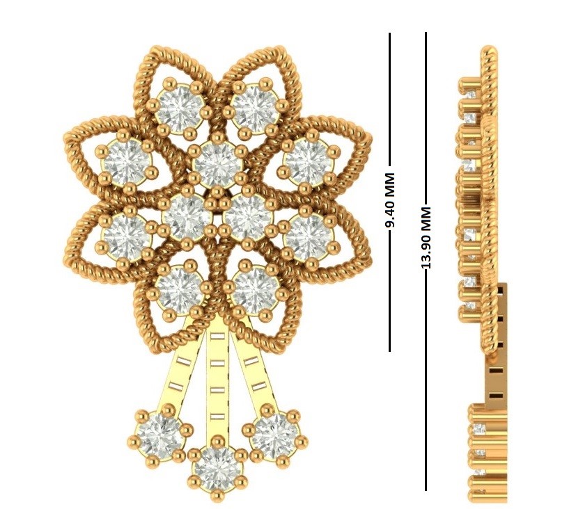 Traditional Marathi Diamond Nath