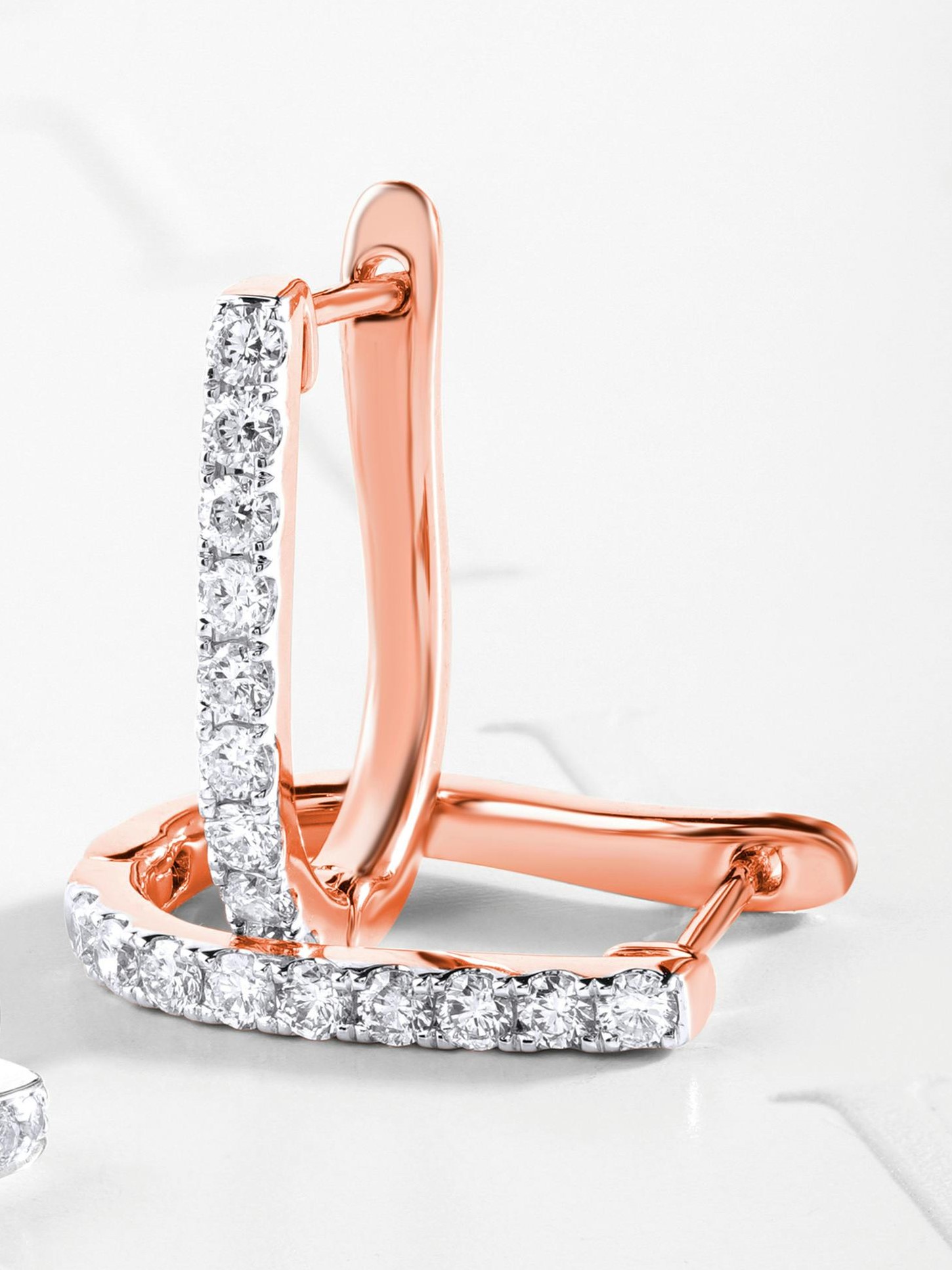 Rose Gold Diamond Earrings