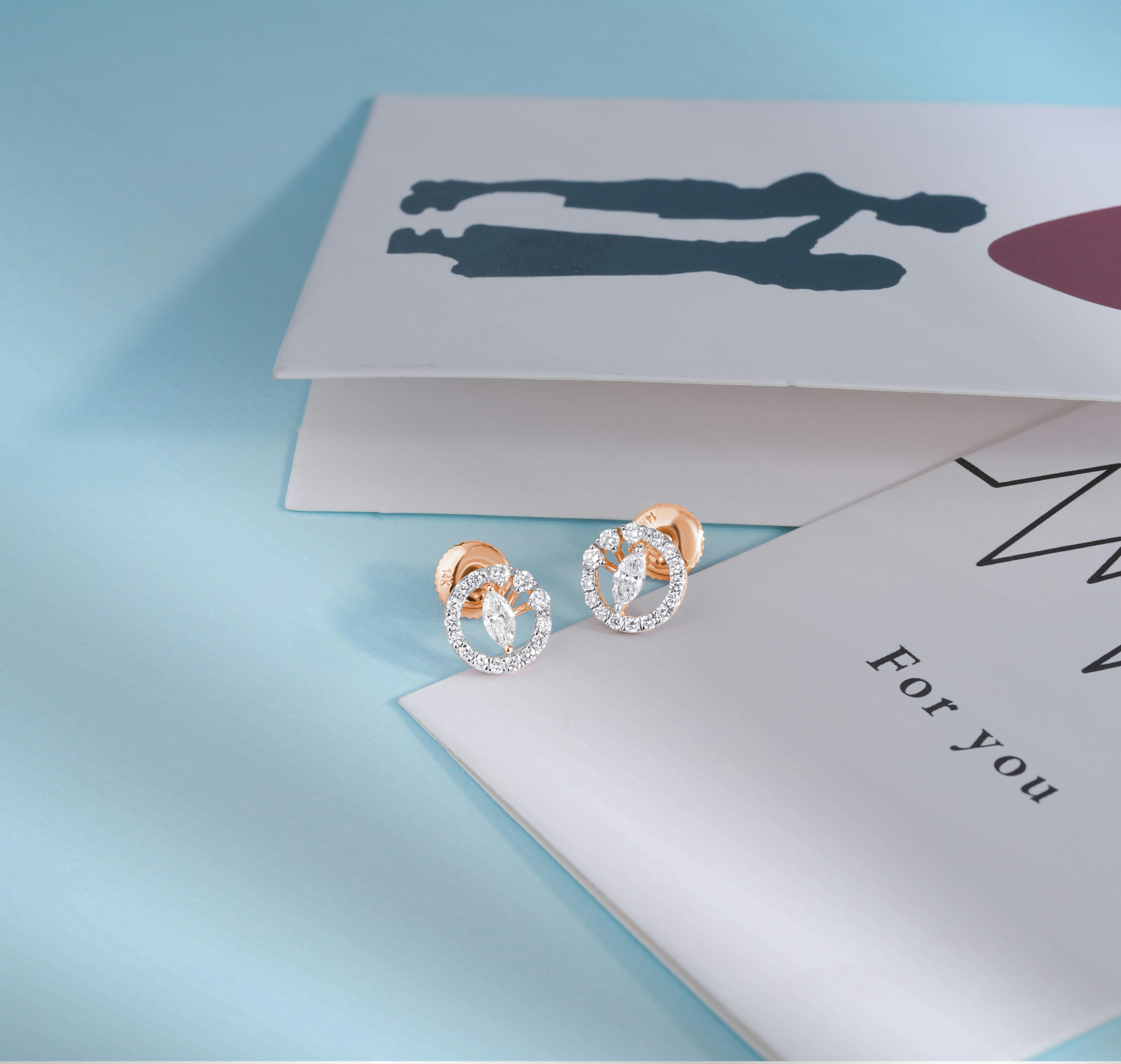 Elegant Crystal Stud Diamond Earrings