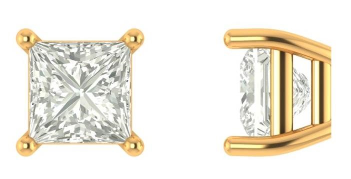 Men's Lab Grown Solitaire Diamond Stud