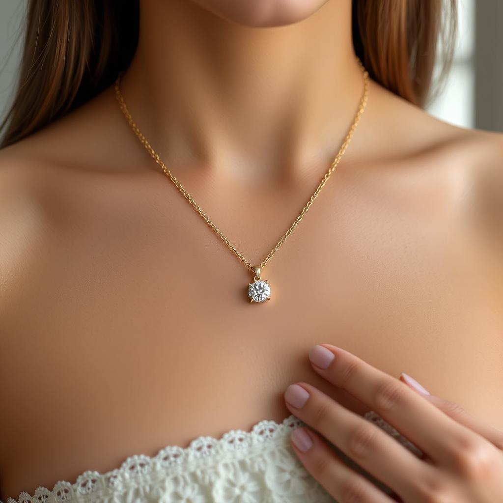 Solitaire Lab Grown Diamond Pendant