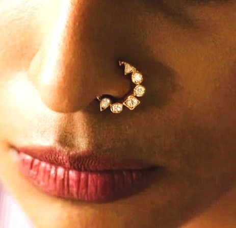 Multi Lab Grown Diamonds Nose Ring