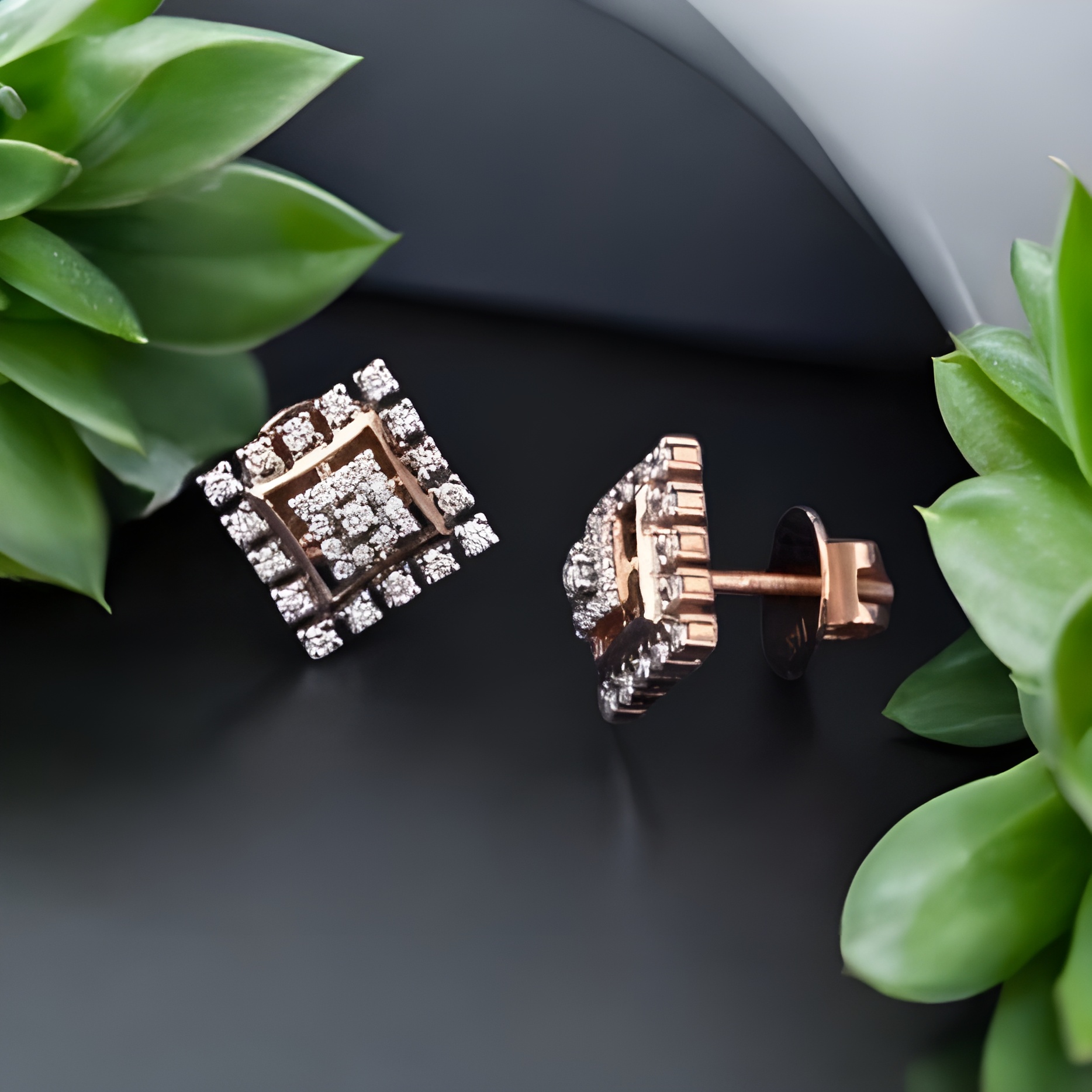 Geometric Elegance Lab-Grown Diamond Earrings