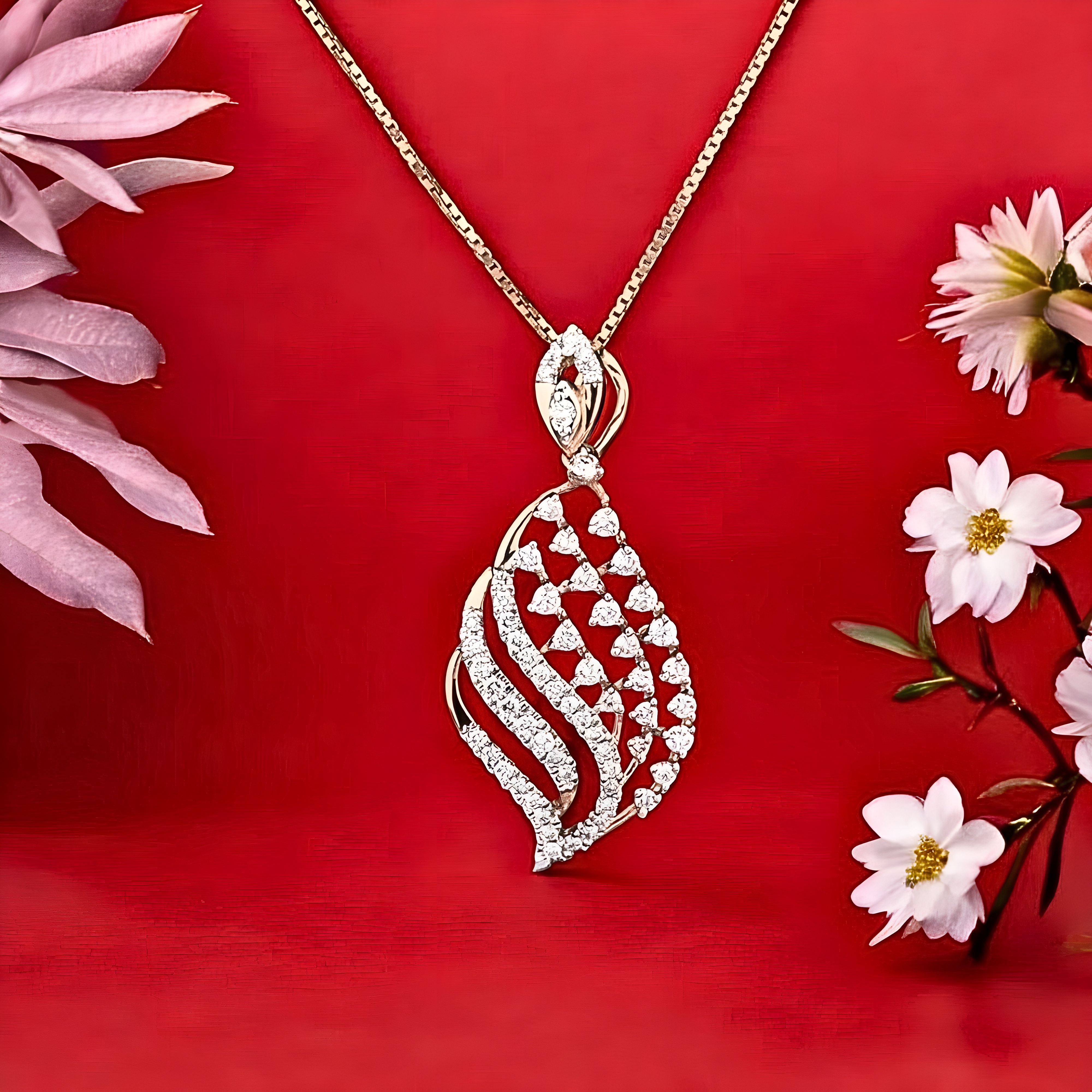 Flowing Grace: Lab-Grown Diamond Pendant