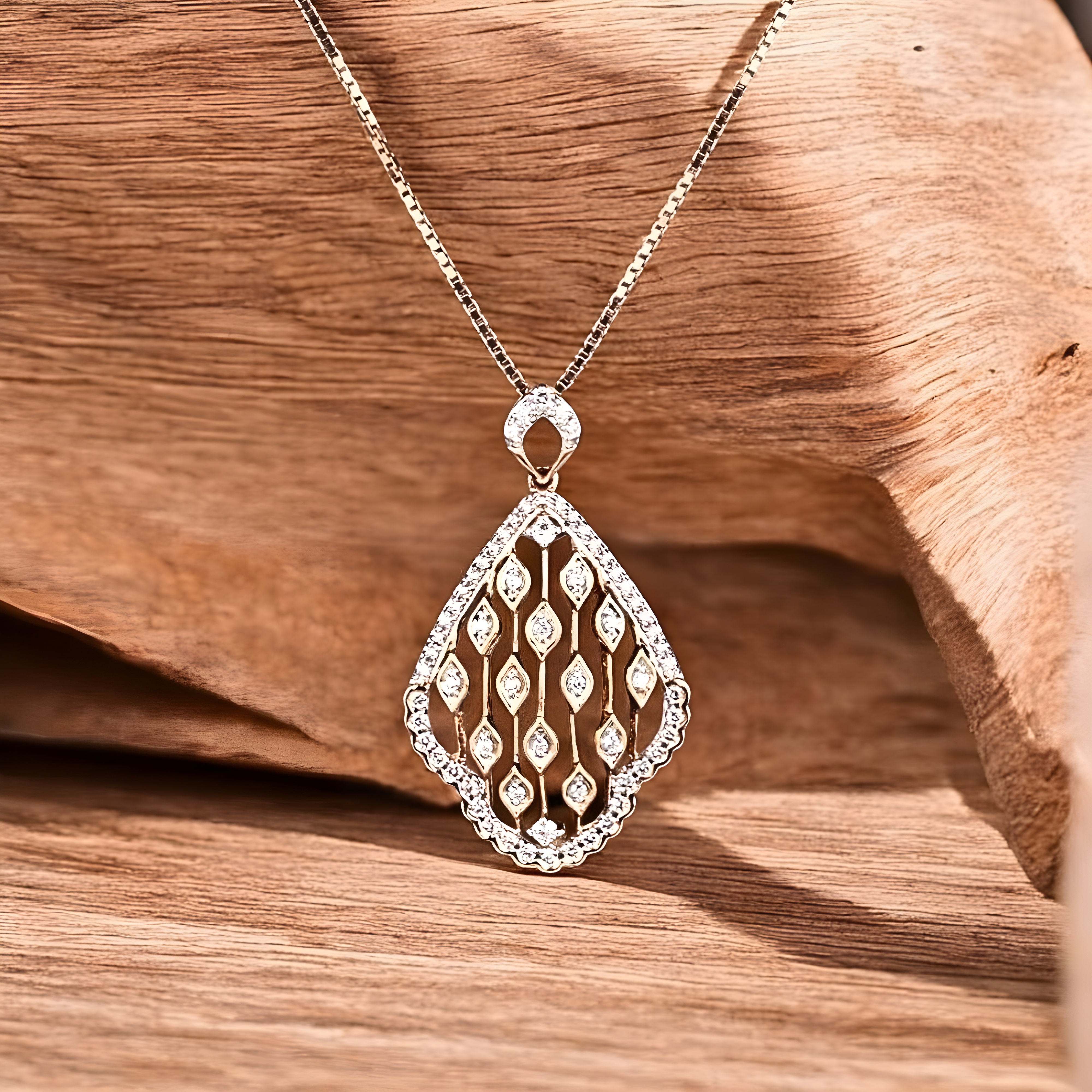 Majestic Teardrop Lab-Grown Diamond Pendant