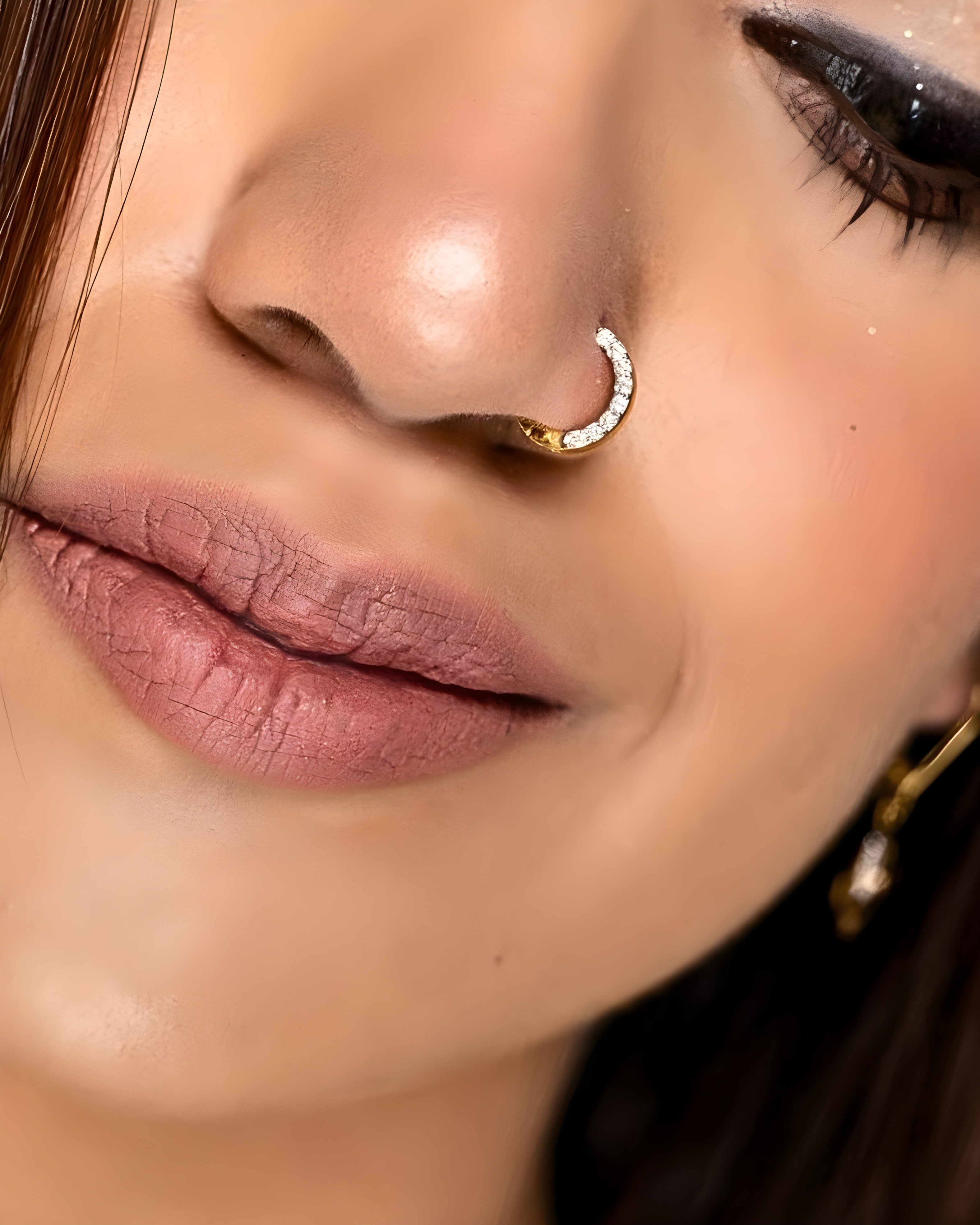 Elegant Lab Diamond Nose Ring