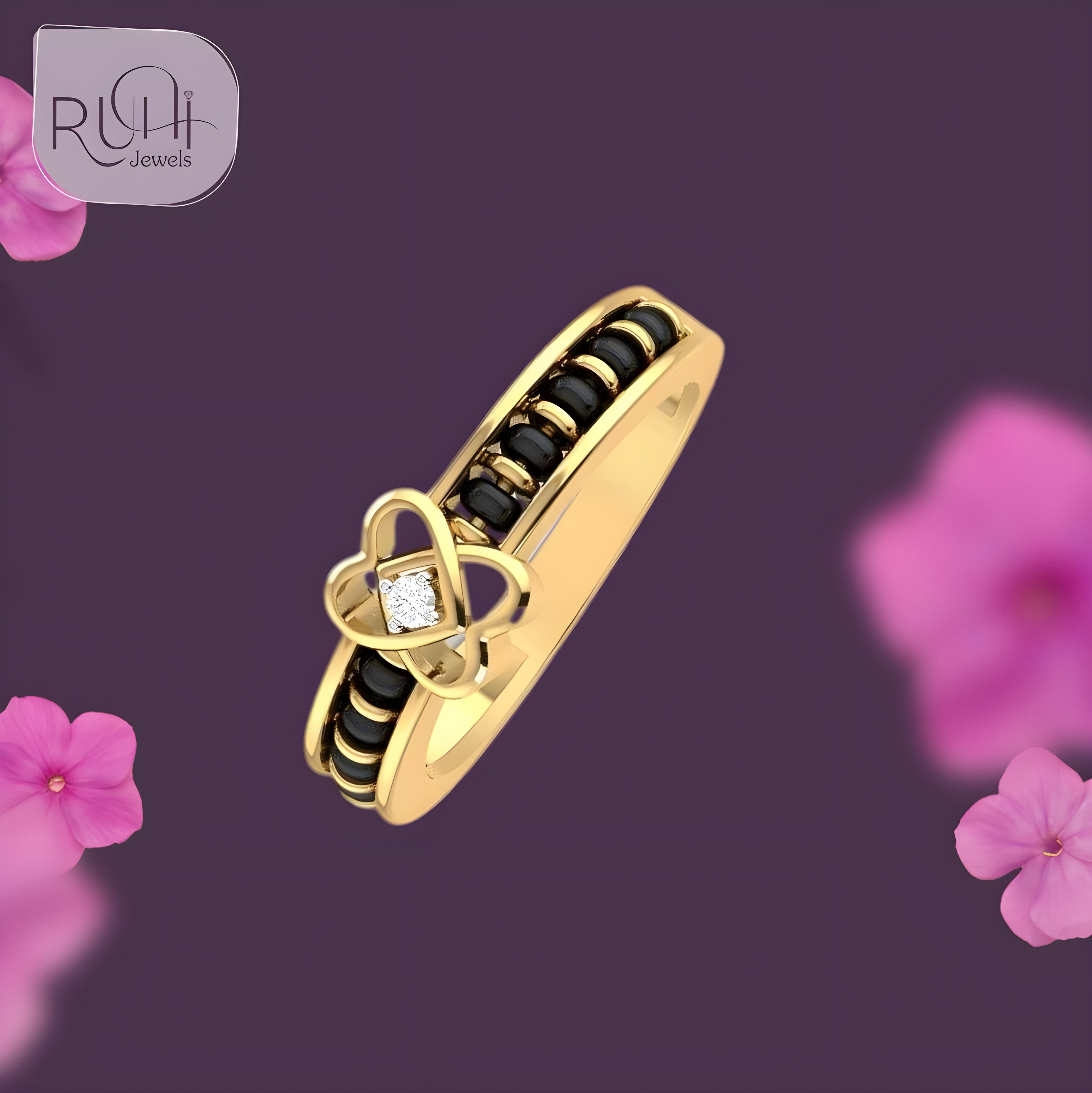 Eternal Vows – Mangalsutra Ring in Lab-Grown Diamonds